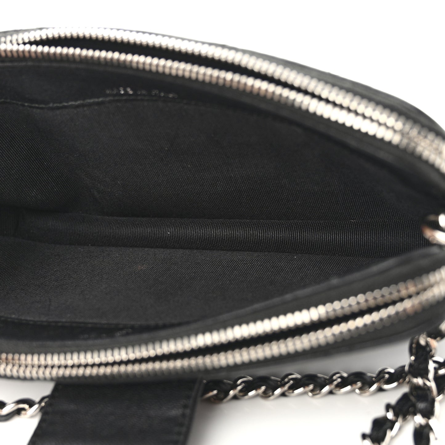 Lambskin Quilted CC Box Clutch With Chain Black