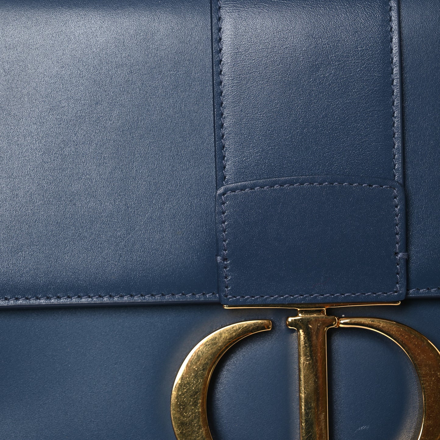 Smooth Calfskin 30 Montaigne Flap Bag Blue