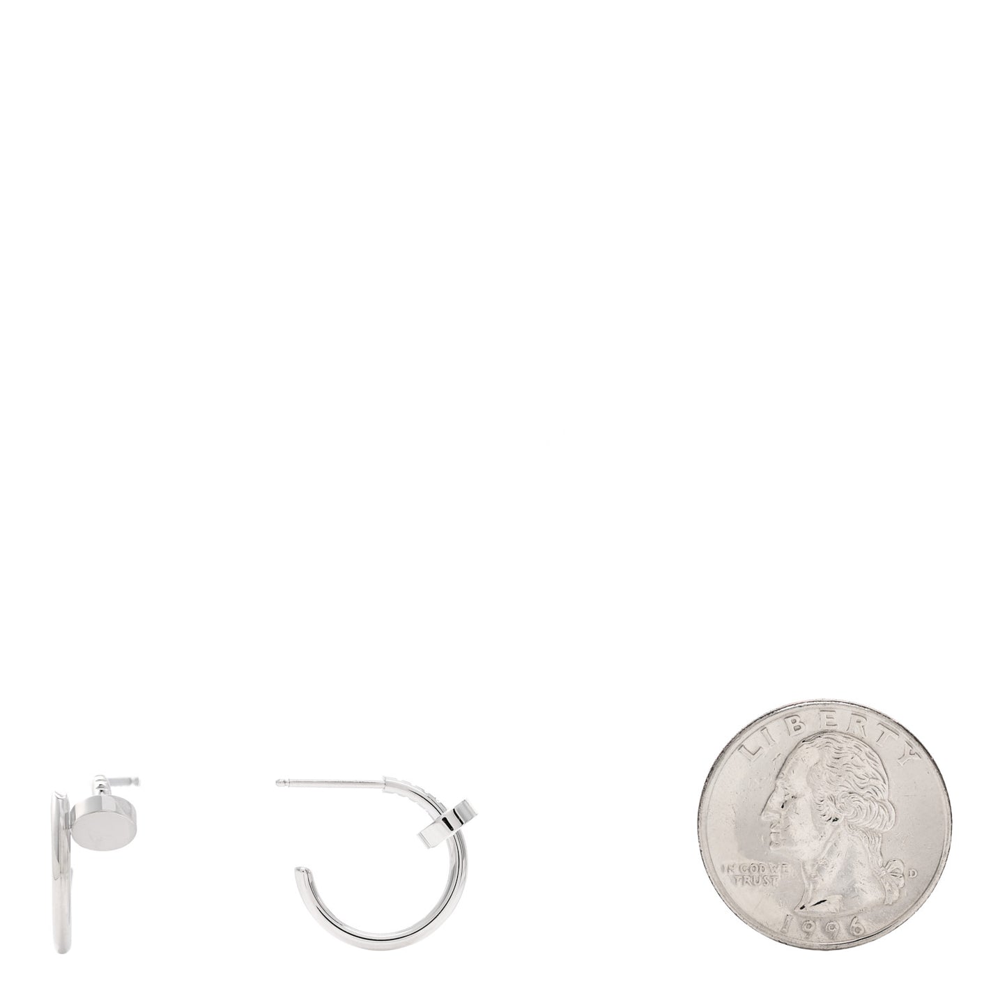 18K White Gold Juste Un Clou Hoop Earrings
