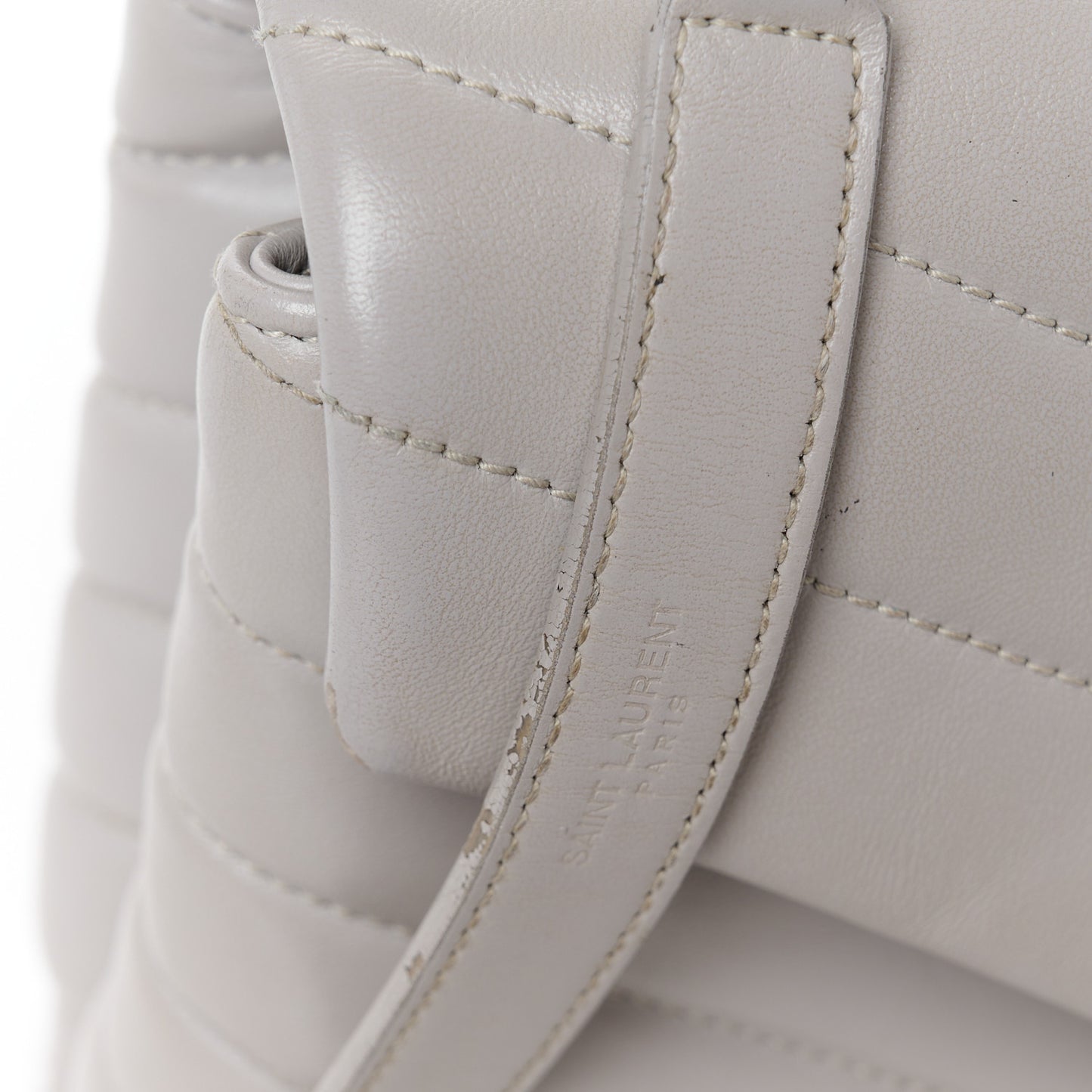 Calfskin Y Quilted Monogram Small Loulou Chain Satchel Granite