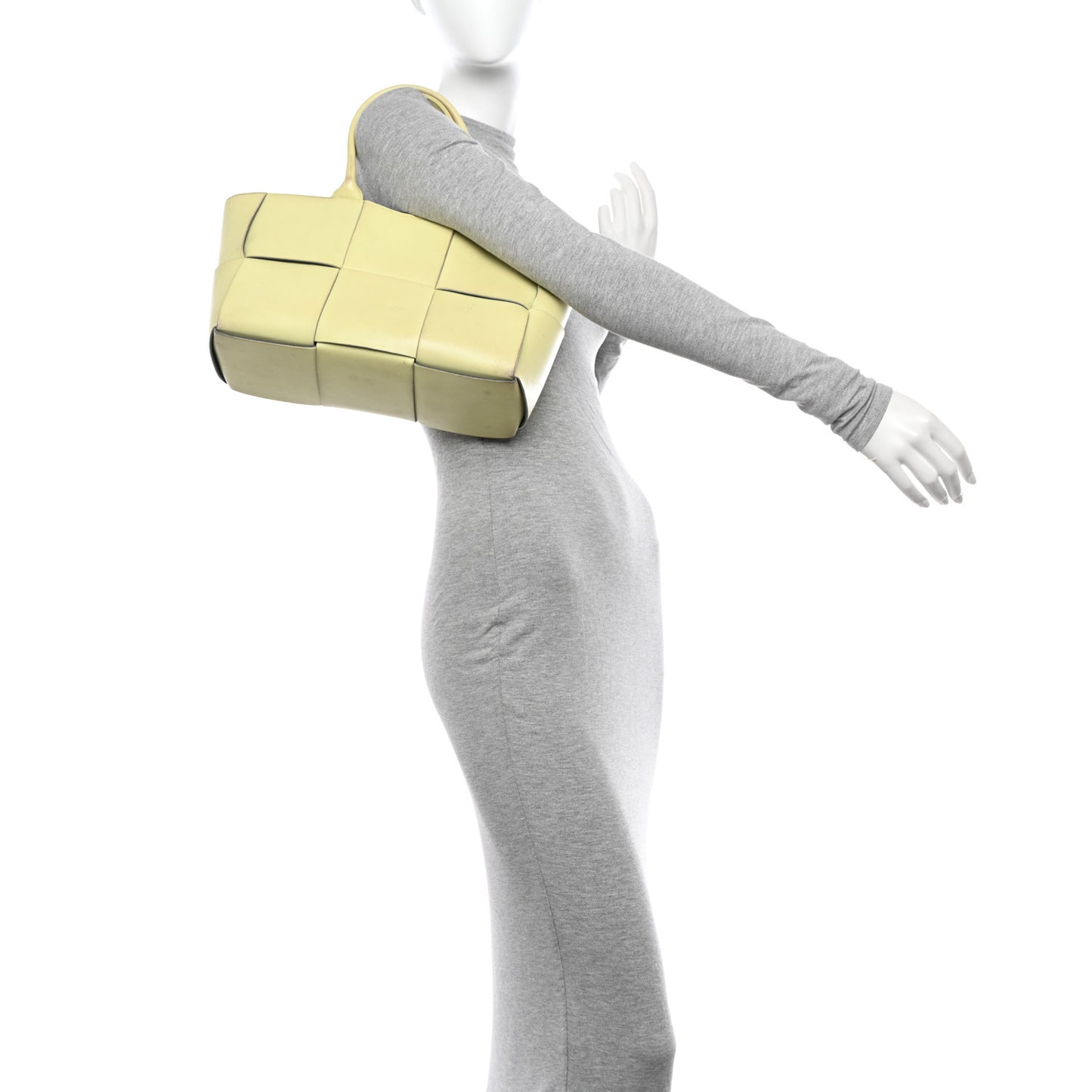 Nappa Maxi Intrecciato Small Arco Tote Lemon