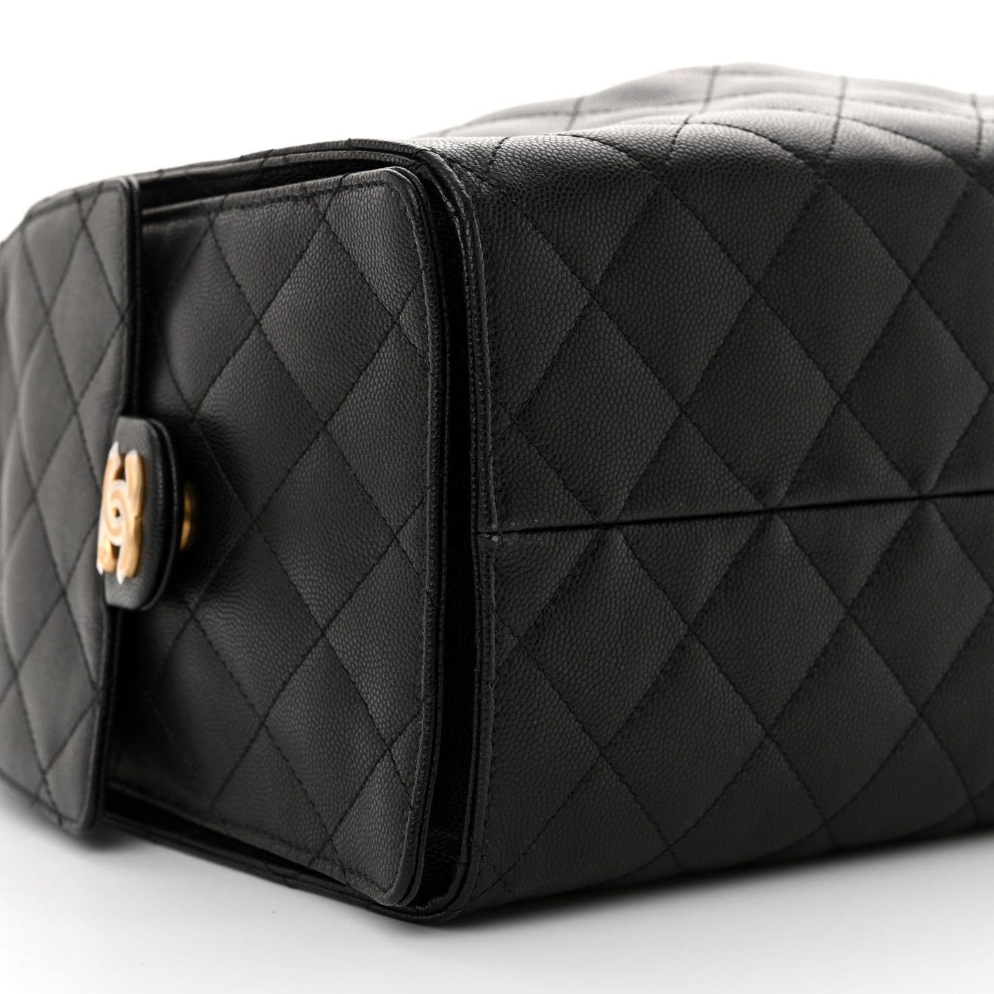Caviar Quilted Medium Chanel 25 Handbag Black