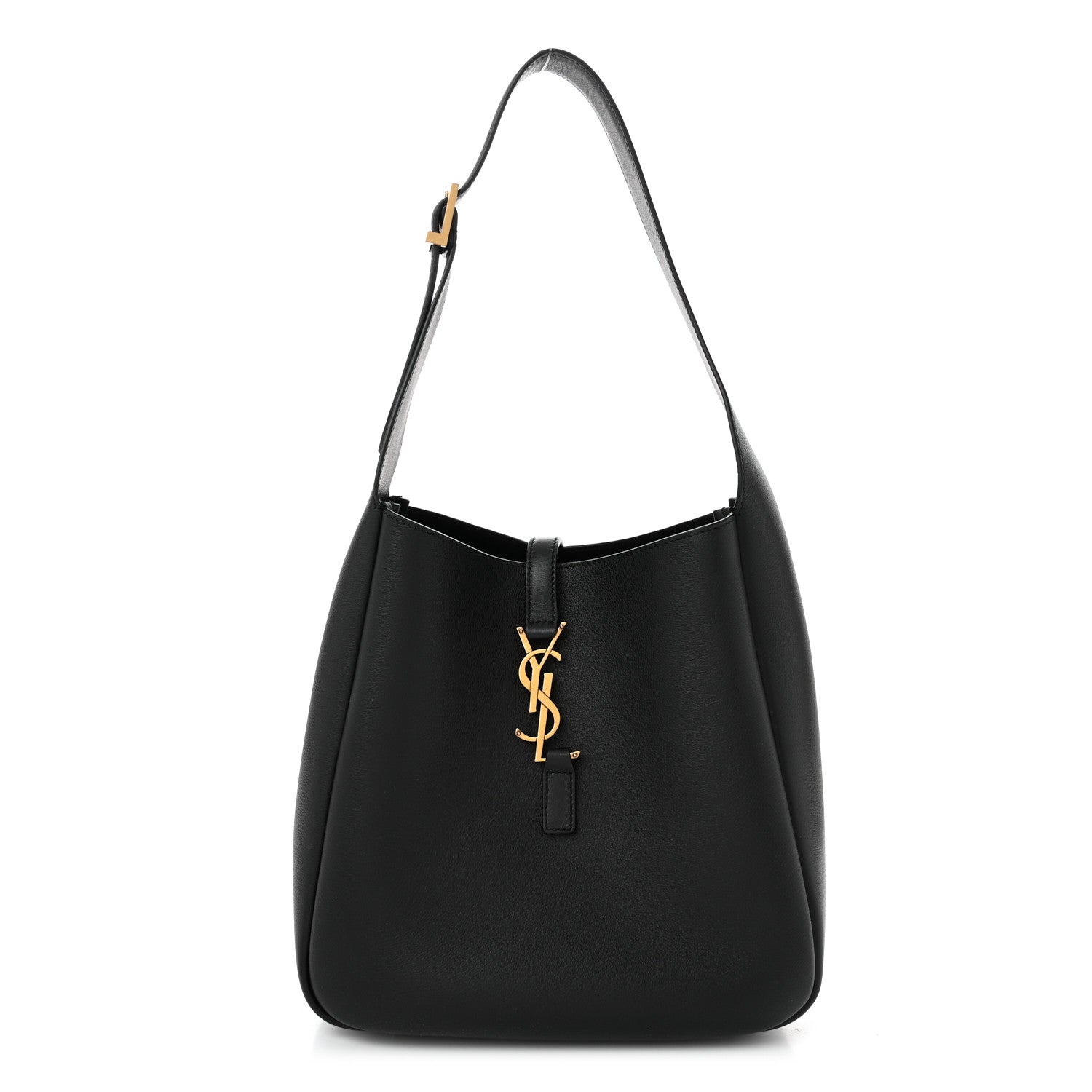 Saint Laurent Smooth Calfskin Small Le 5 A 7 Soft Hobo Black 1 of 9