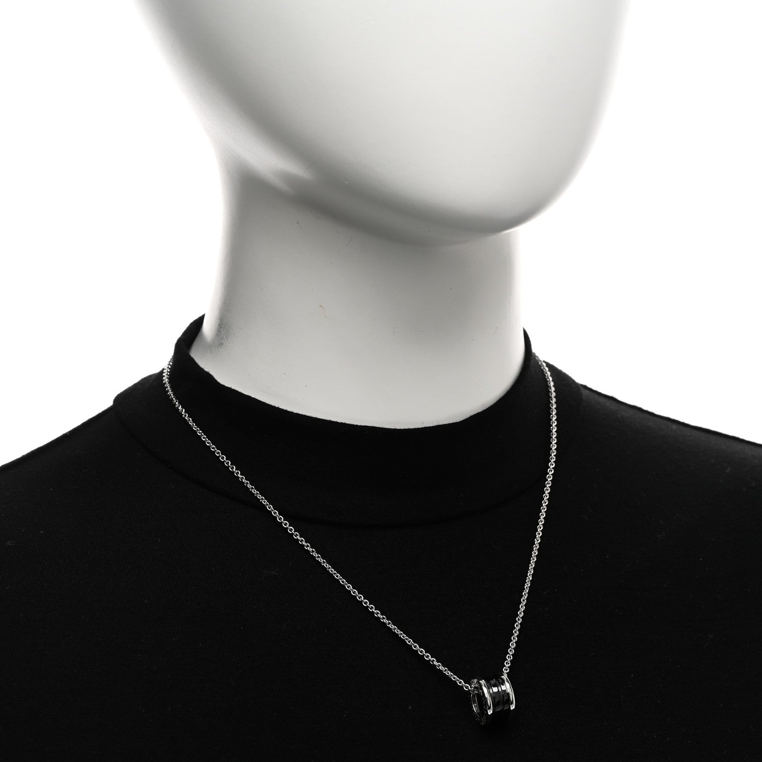 Bulgari Sterling Silver Ceramic Save The Children Pendant Necklace 2 of 6