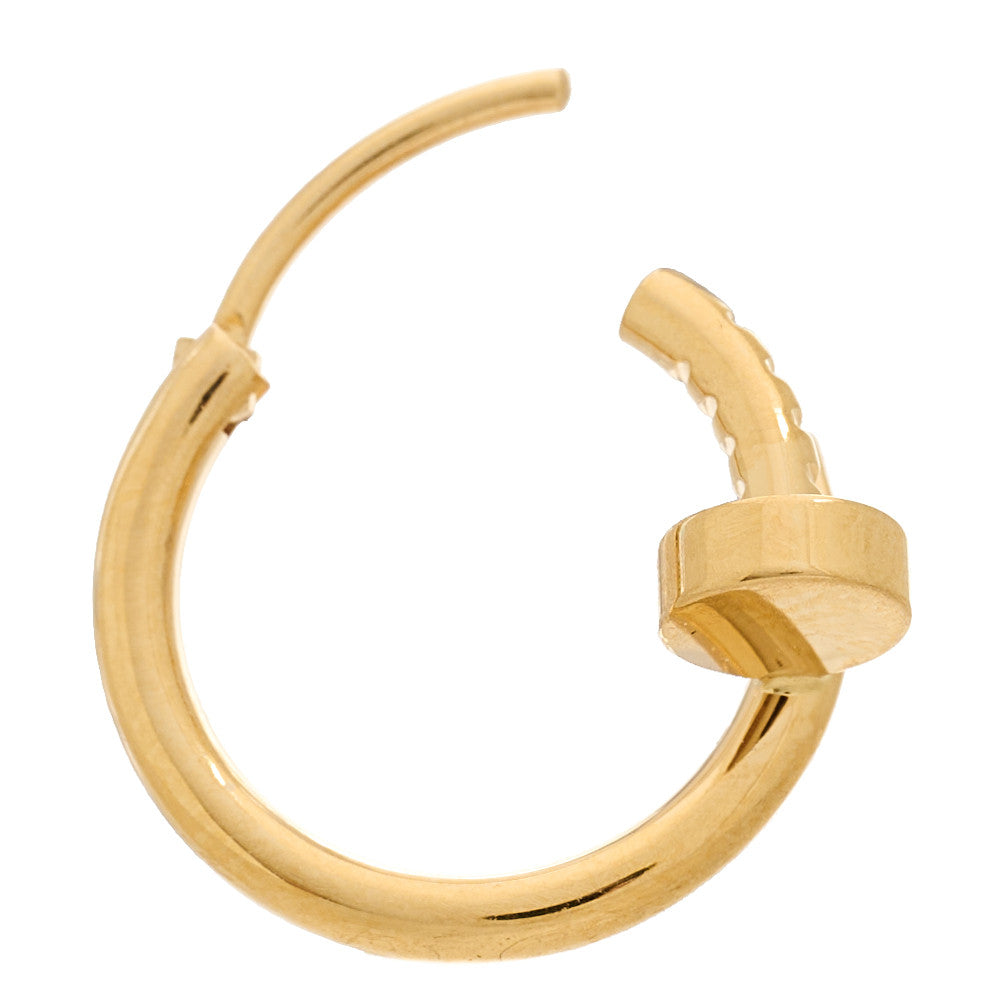 18K Yellow Gold Juste Un Clou Single Hoop Earring