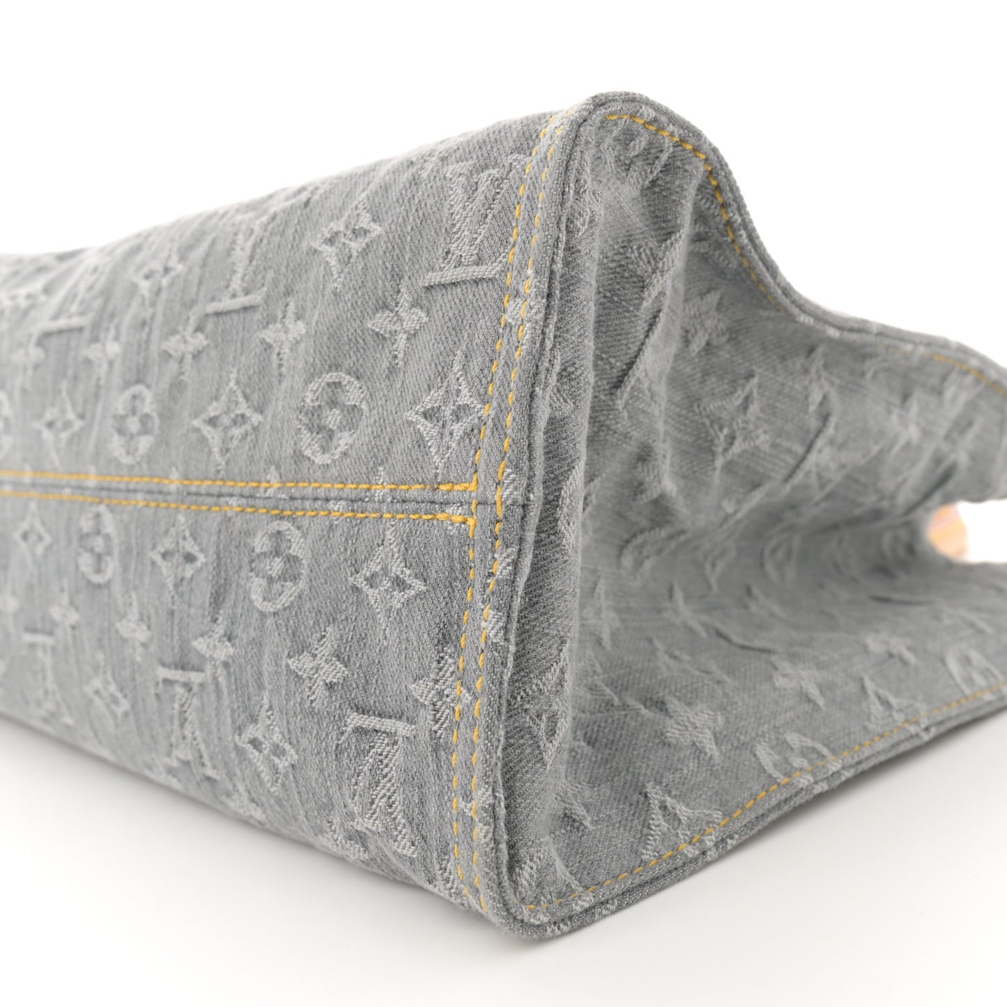 Monogram Denim Onthego MM Washed Gray