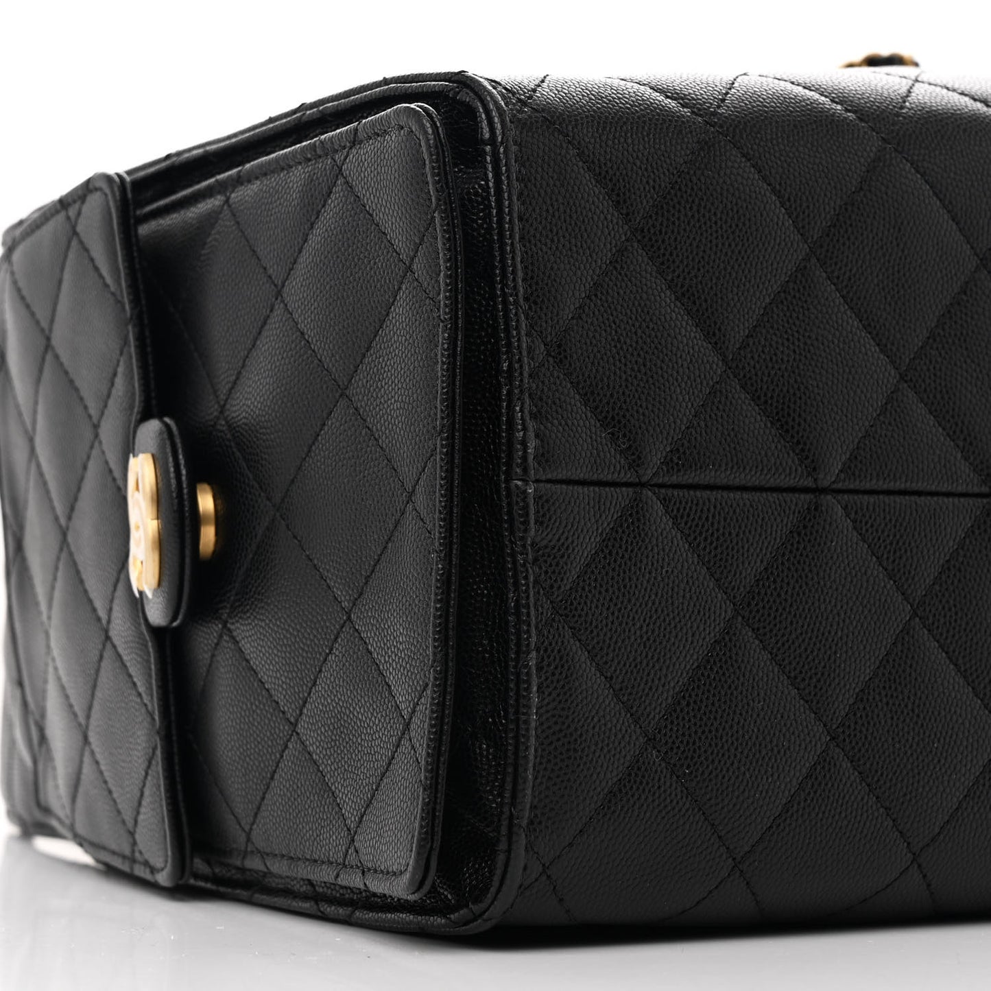 Caviar Quilted Medium Chanel 25 Handbag Black