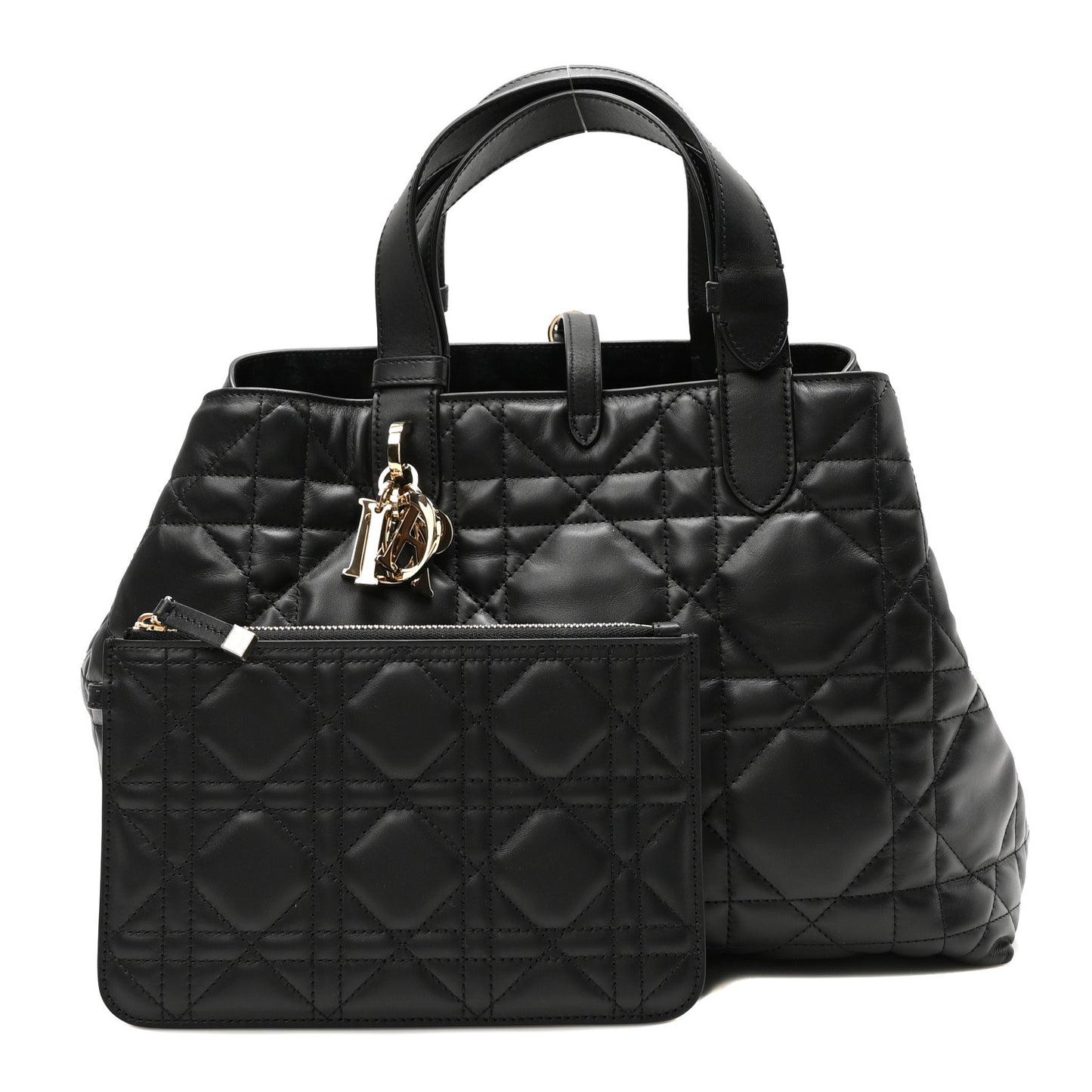 Calfskin Macrocannage Medium Toujours Black