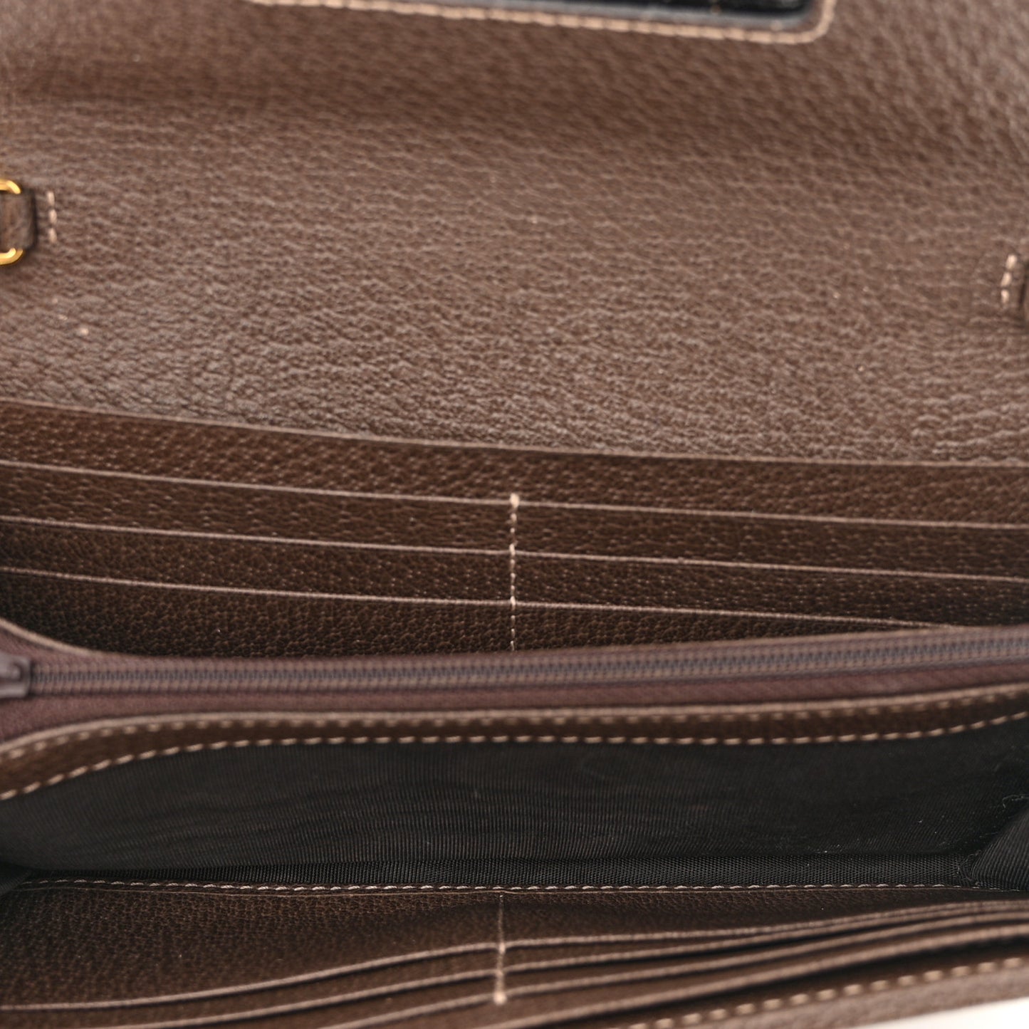 GG Supreme Monogram Web Ophidia Wallet On Chain Brown