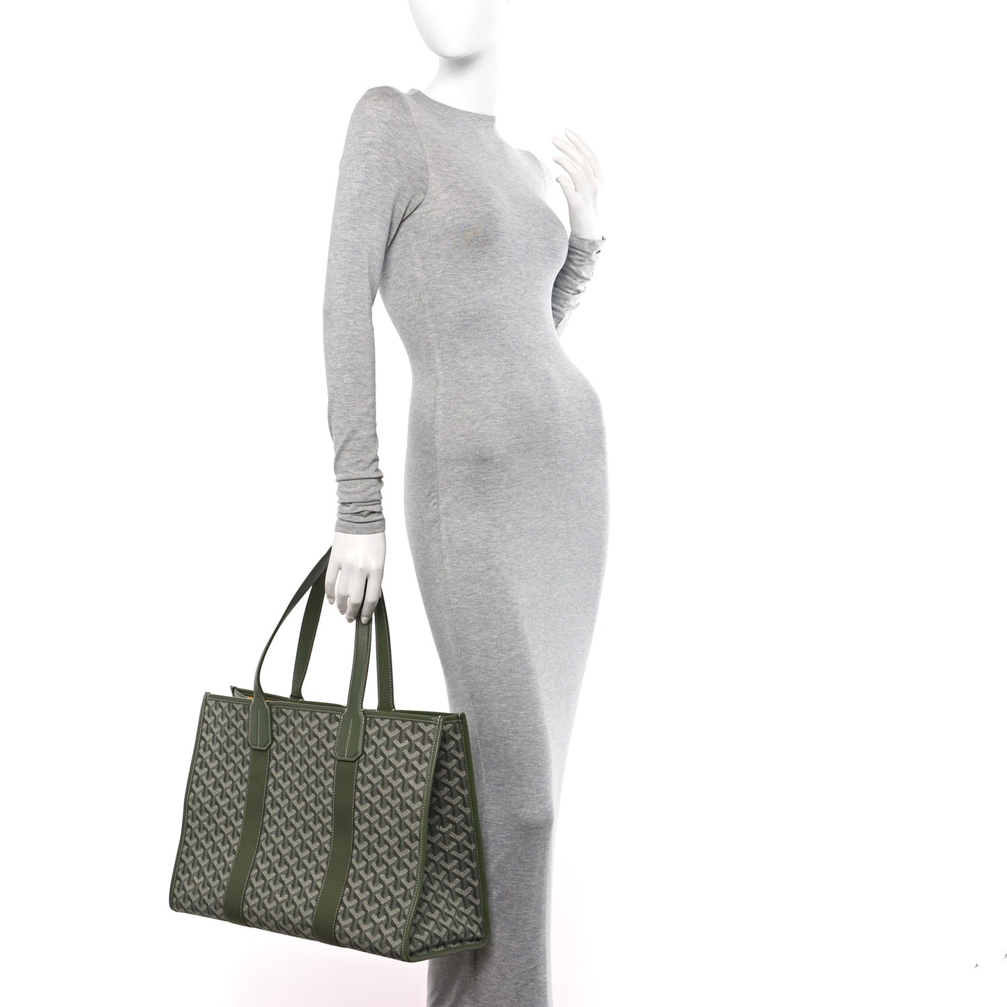 Goyardine Villette MM Tote Khaki