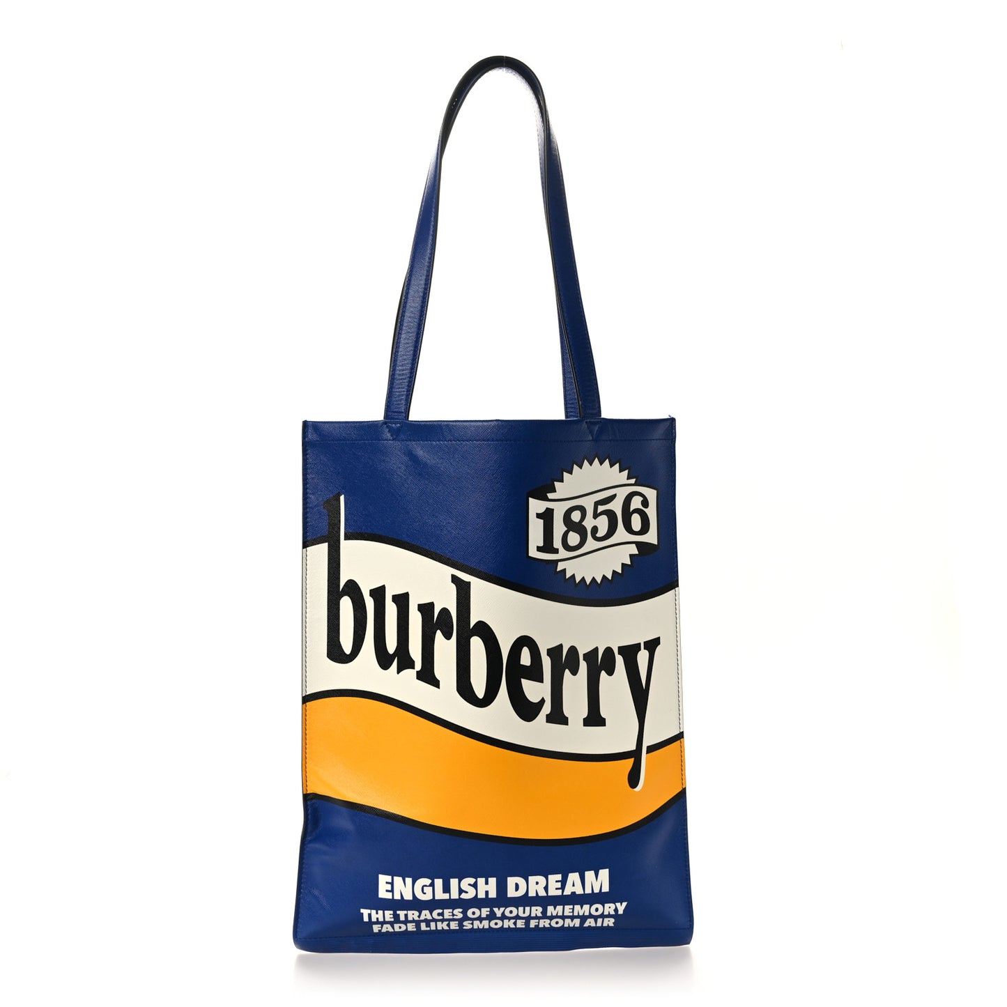 E-Canvas Slogan Book Tote Blue