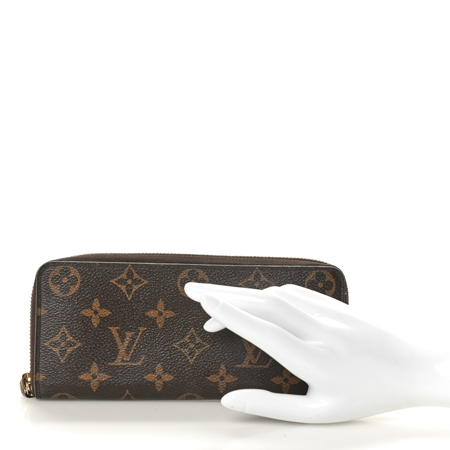 Monogram Clemence Wallet Rose Ballerine