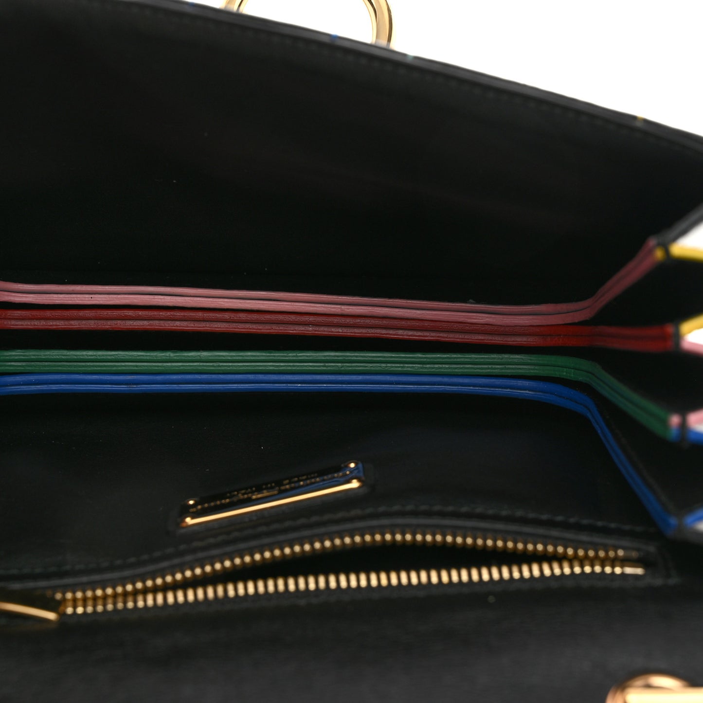 Calfskin Stitched Gancini Crossbody Flap Black Multicolor