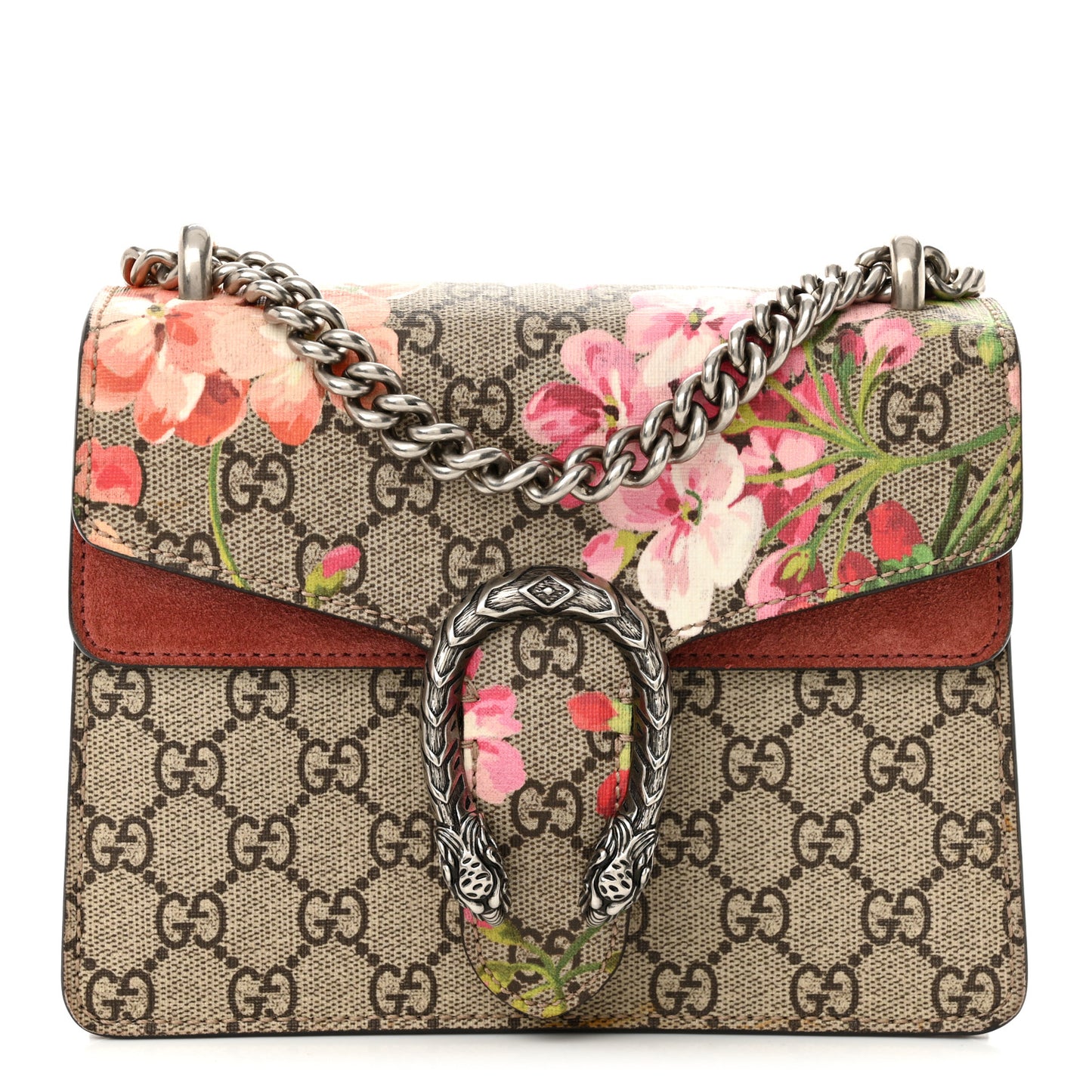 GG Supreme Monogram Blooms Mini Dionysus Shoulder Bag Beige Multicolor Dry Rose