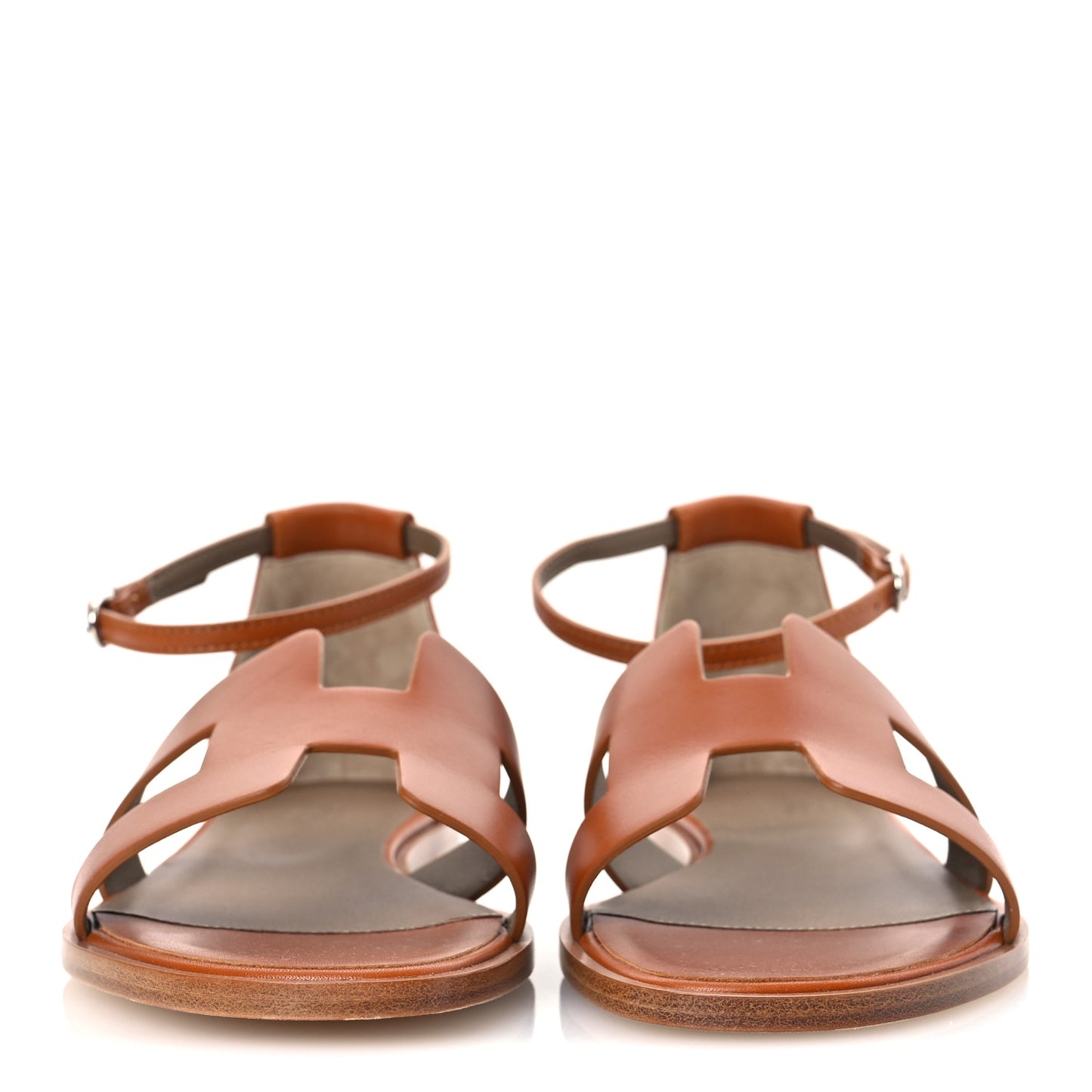 Calfskin Santorini Sandals 39 Naturel