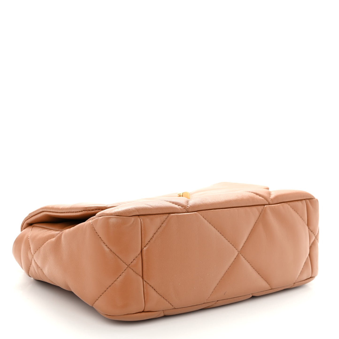 Lambskin Quilted Medium Chanel 19 Flap Brown