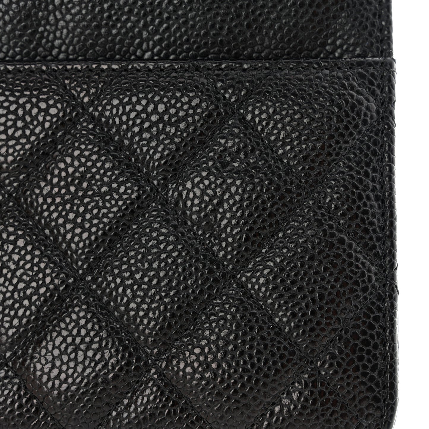 Caviar Quilted Boy Wallet On Chain WOC Black