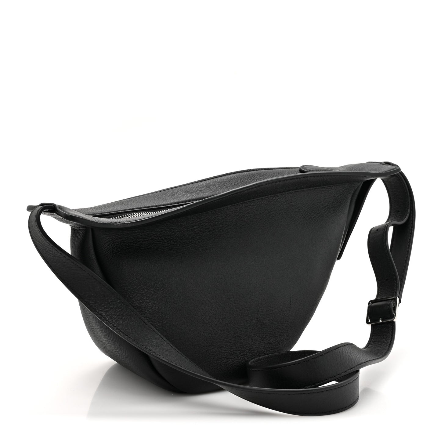 Smooth Calfskin Small Slouchy Banana Bag Black