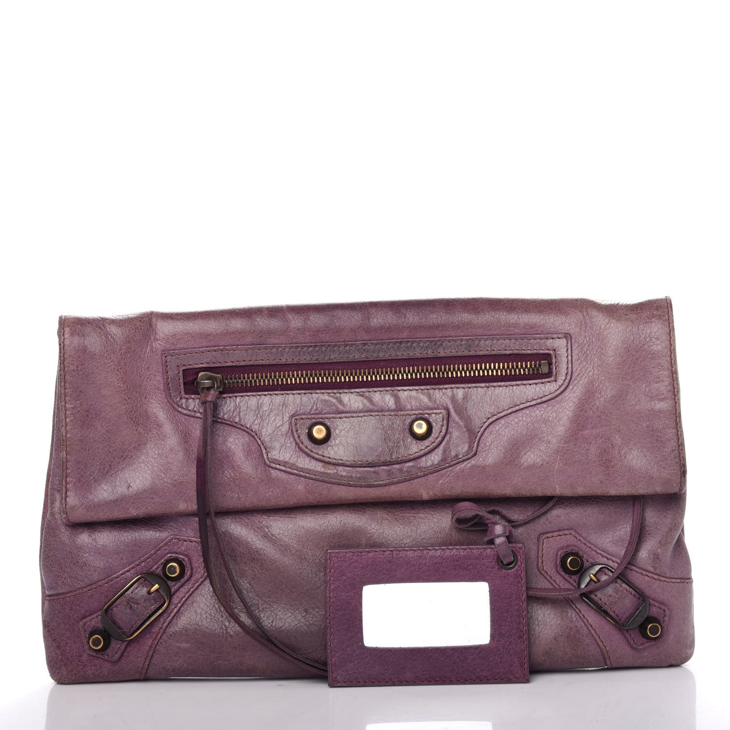 Agneau Classic Hardware Envelope Clutch Murier