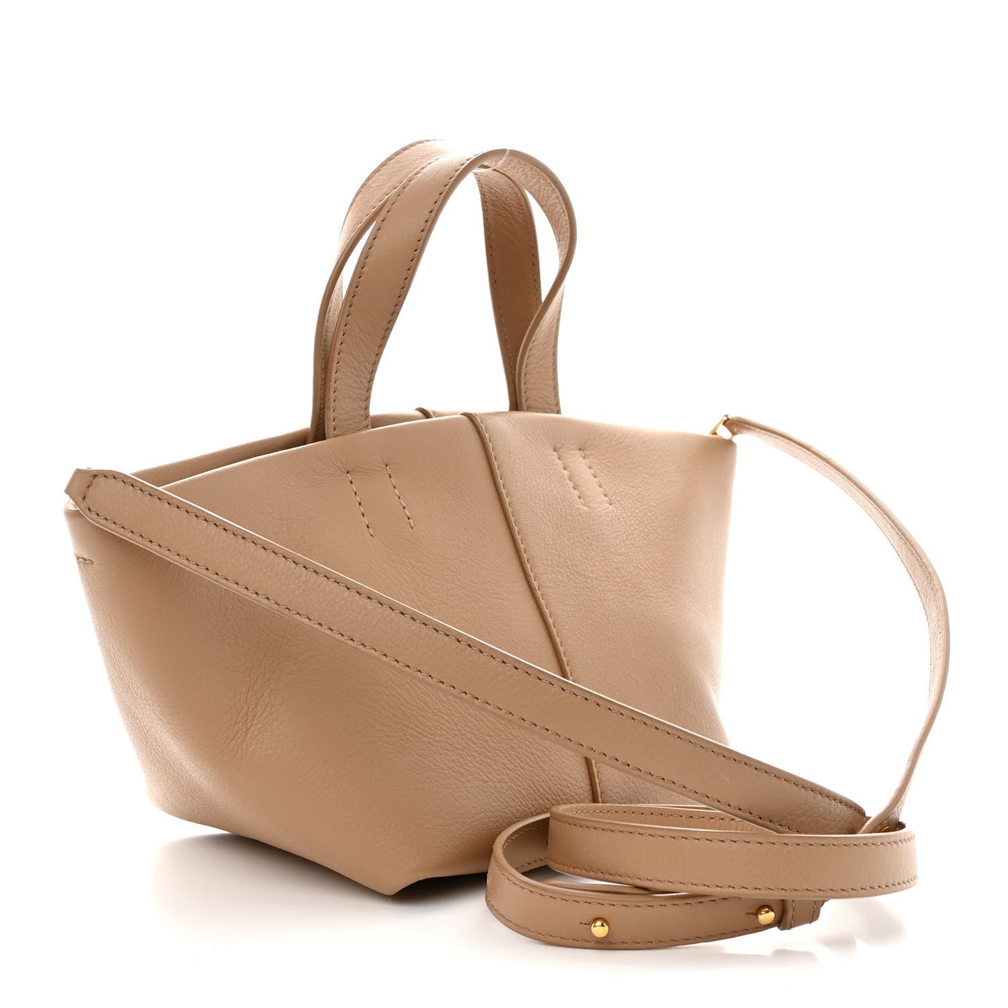 Calfskin Mini Tulipano Bag Nocciola