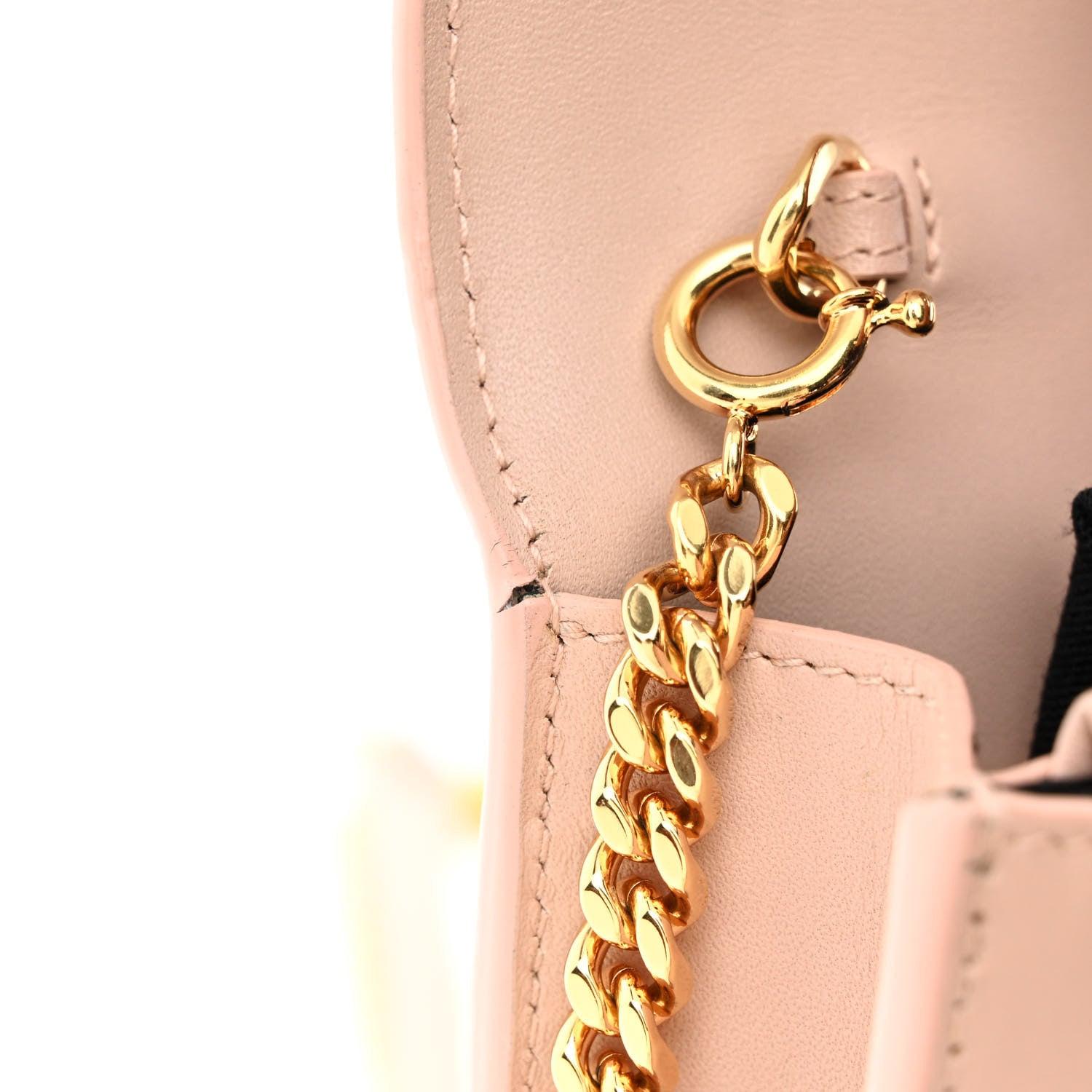 Saint Laurent Grain De Poudre Classic Monogram Kate Tassel Chain Wallet Pale Blush 12 of 12