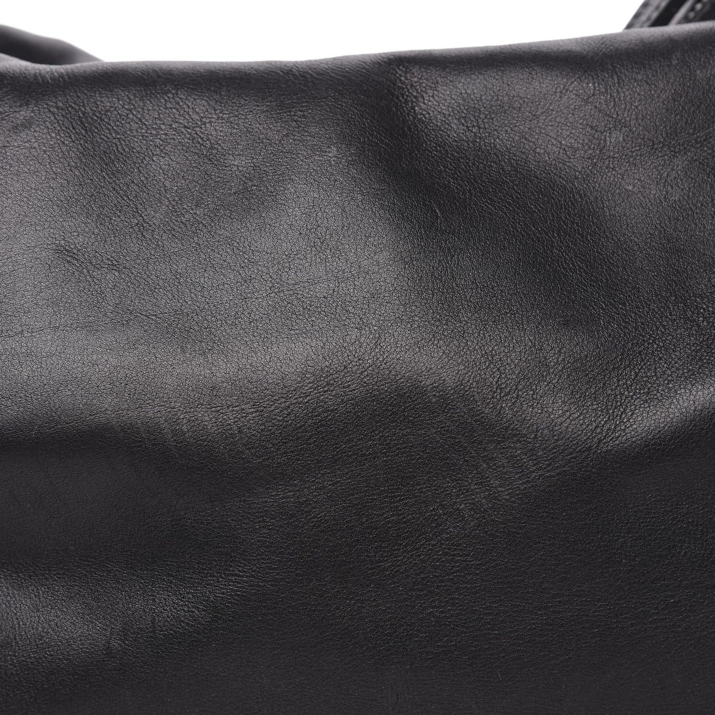 Calfskin Medium Horsebit Chain Hobo Black
