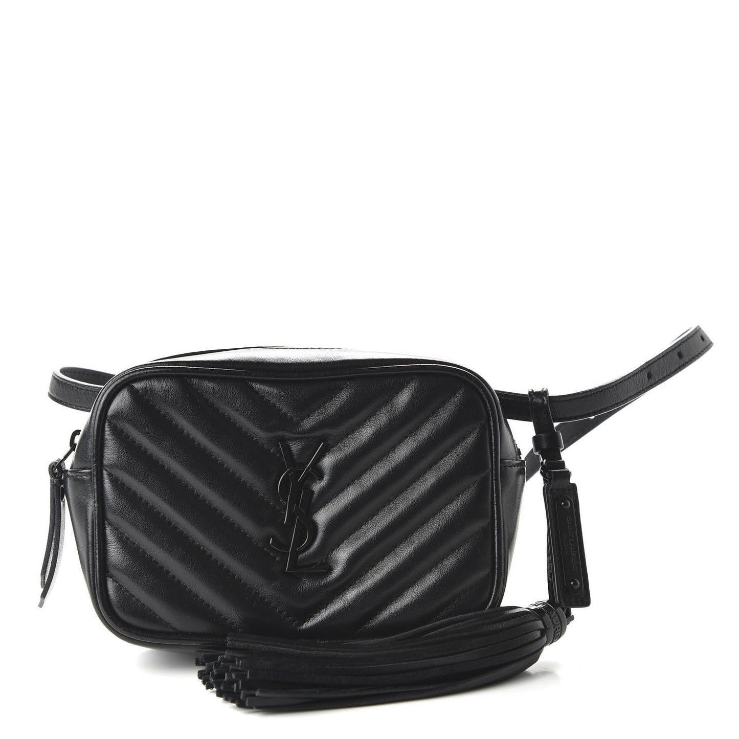 Calfskin Matelasse Monogram Lou Belt Bag Black