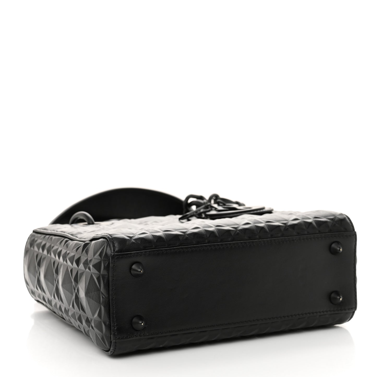 Calfskin Cannage Diamond Small My ABCDior Lady Dior Black