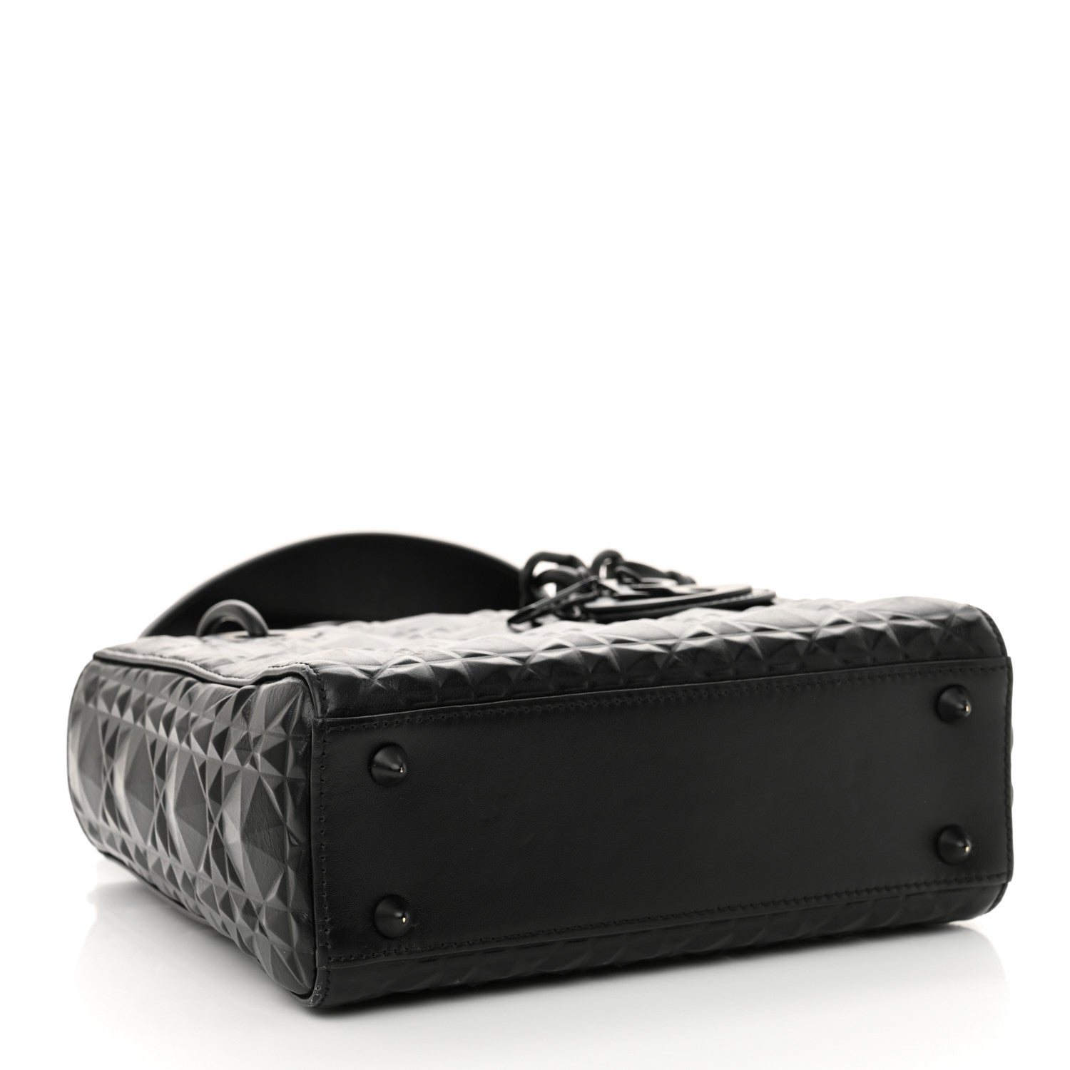 Christian Dior Calfskin Cannage Diamond Small My ABCDior Lady Dior Black 4 of 13