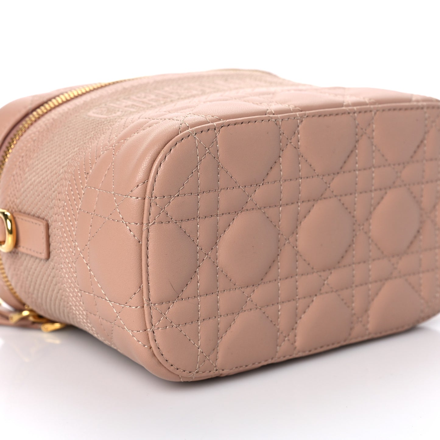 Lambskin Cannage Small Diortravel Vanity Case Rose Des Vents