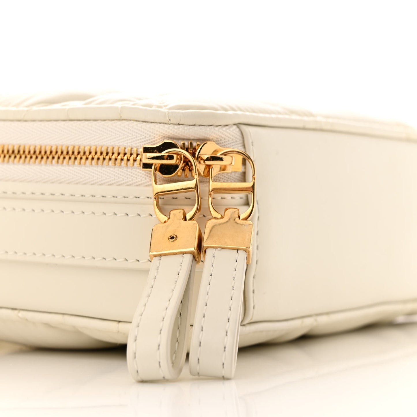Calfskin Macrocannage Caro Box Bag Latte