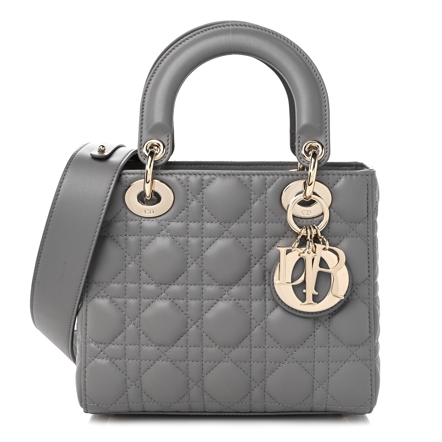 Lambskin Cannage Small My ABC Dior Lady Dior Grey