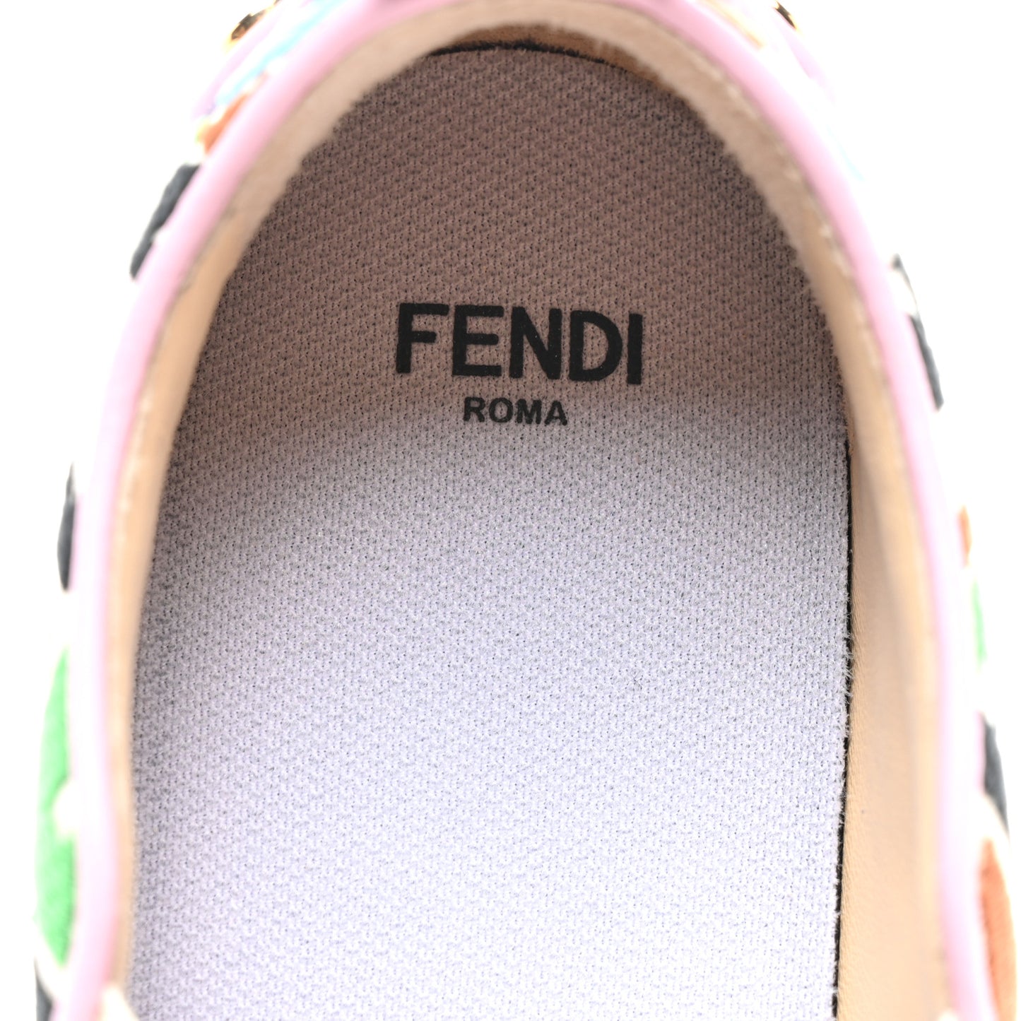X SARA COLEMAN Canvas FF Vertigo Embroidered Womens Rise Slip On Sneakers 36 Grezzo Multicolor