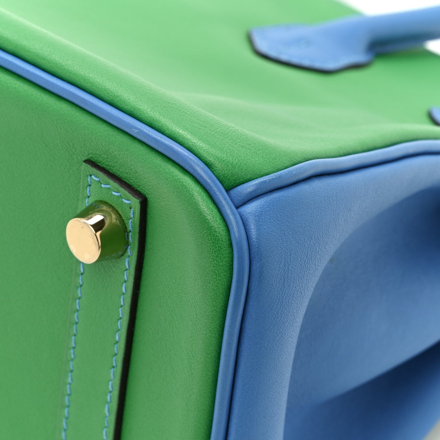 Swift Horseshoe Birkin 25 Vert Vertigo Bleu Hydra