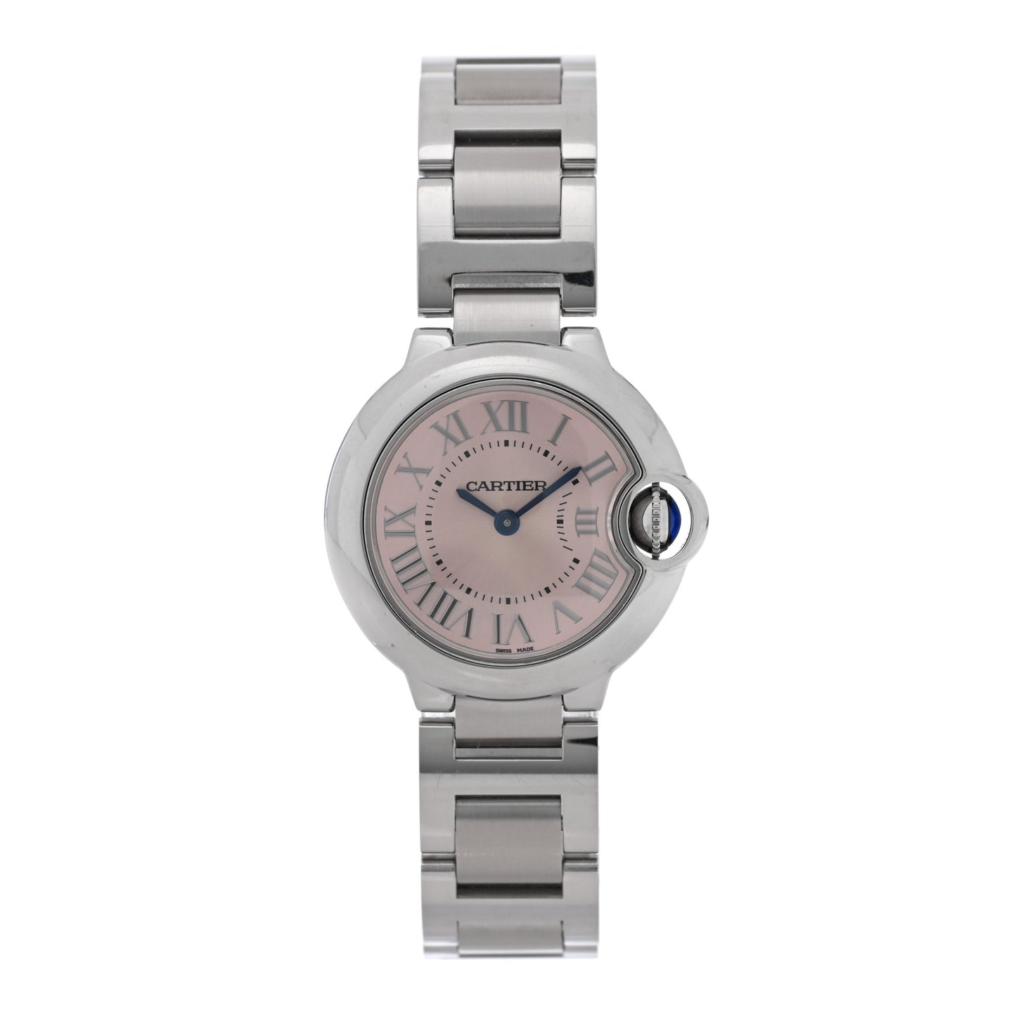 Stainless Steel 28mm Ballon Bleu De Cartier Quartz Watch Pink
