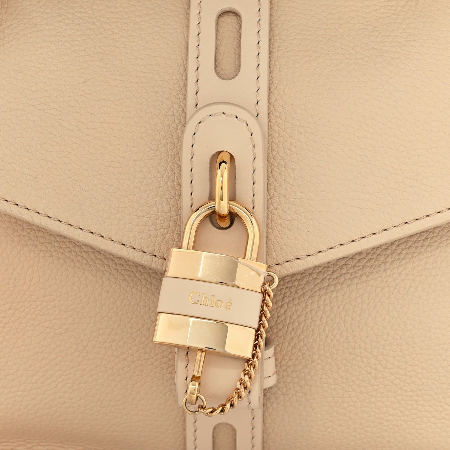 Shiny Grained Calfskin Medium Aby Day Shoulder Bag Blondie Beige