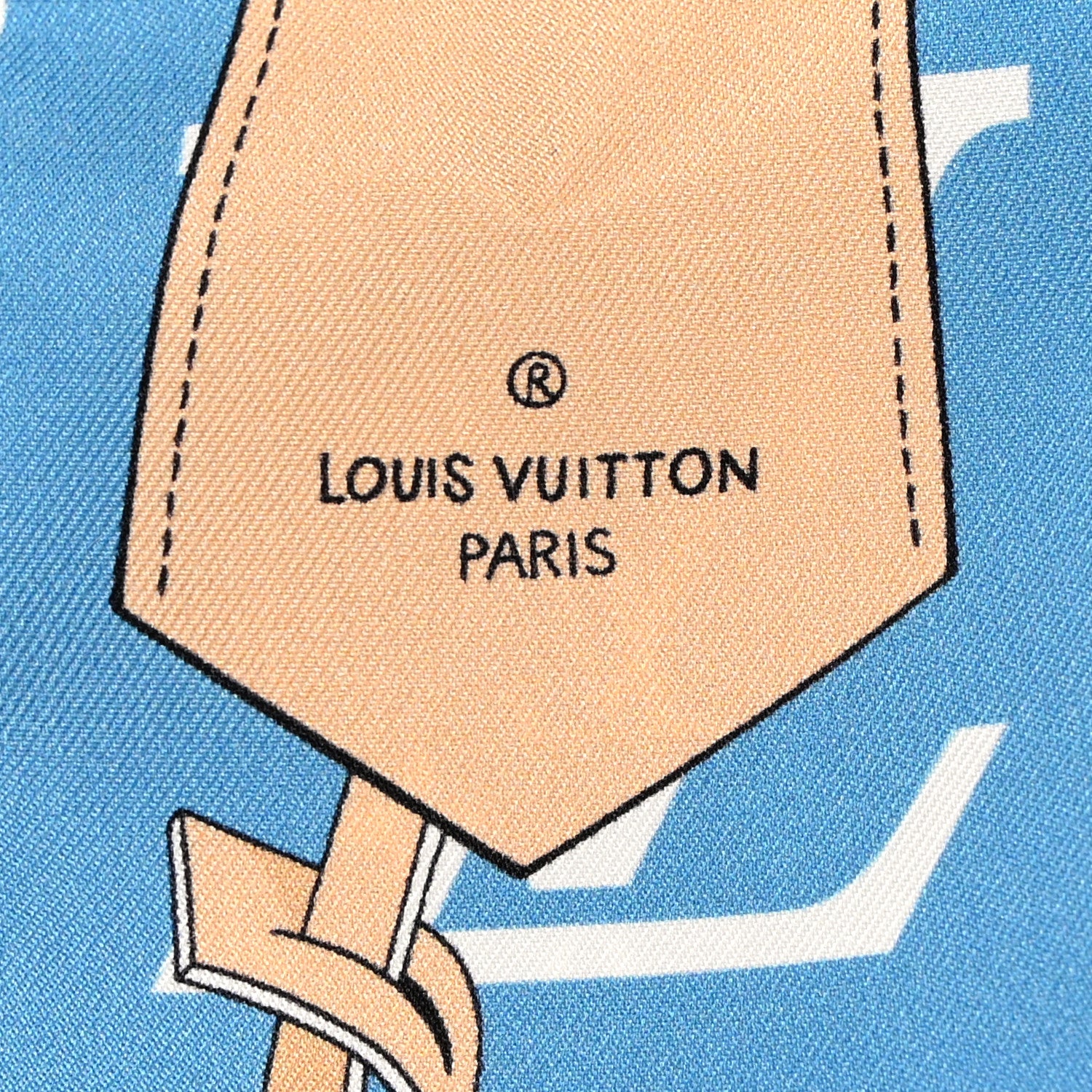 Louis Vuitton Silk Monogram Gradient By The Pool Bandeau Blue 2 of 5