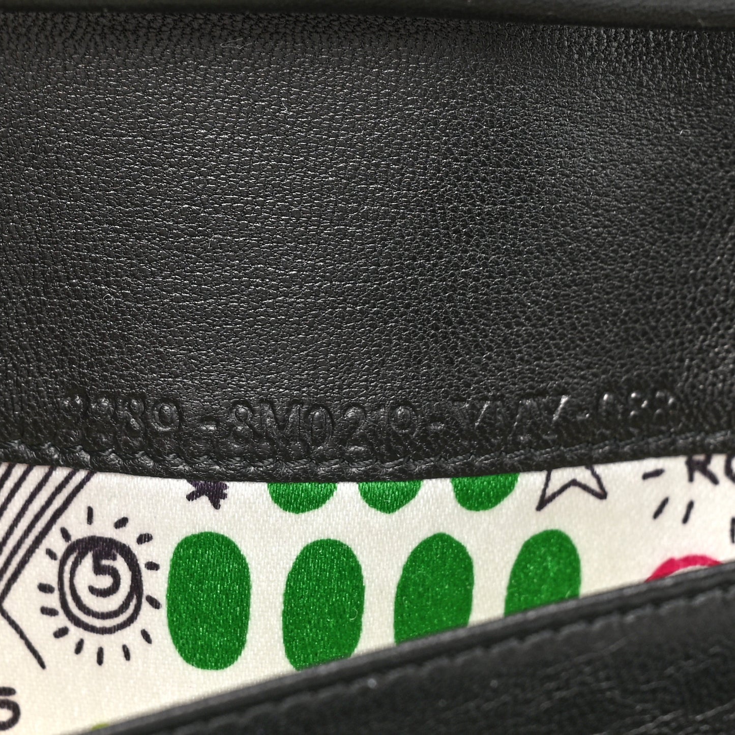Nappa Logo Embossed Long Wallet On Chain Black