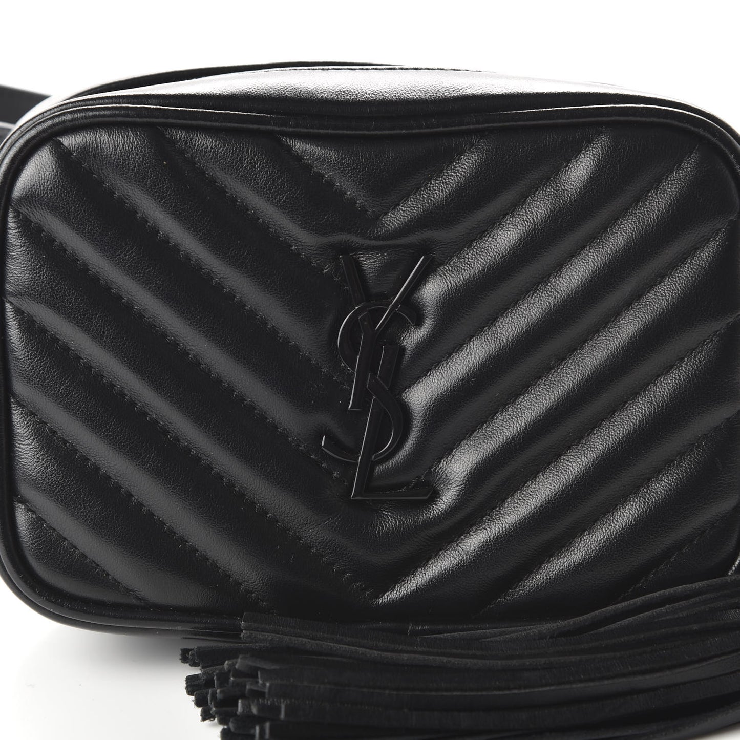 Calfskin Matelasse Monogram Lou Belt Bag Black