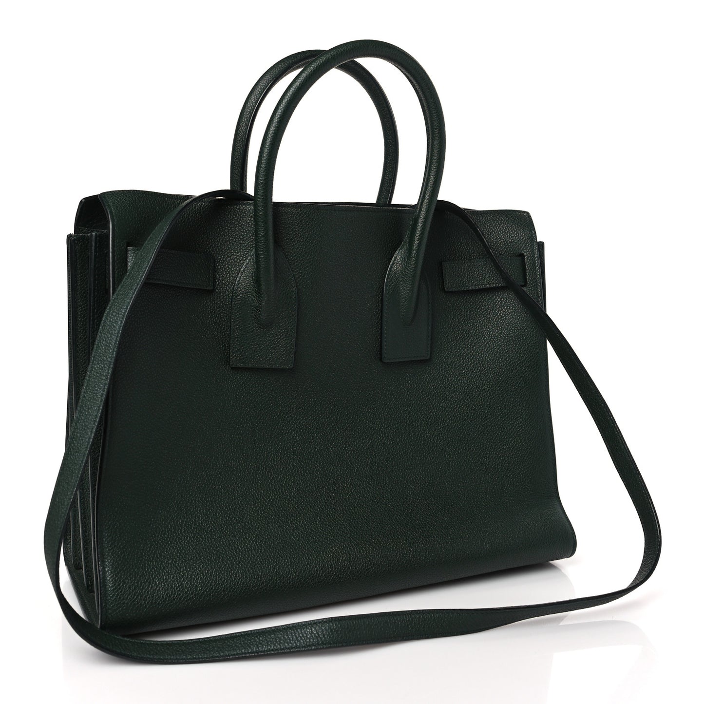 Grained Calfskin Small Sac De Jour Green