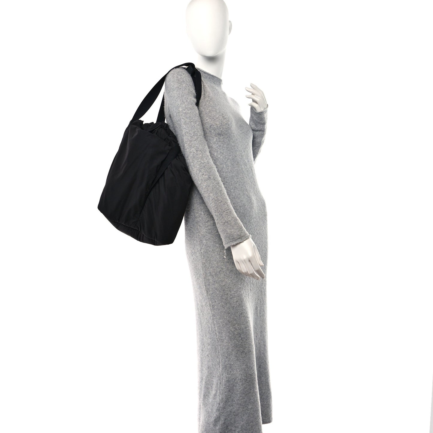 Nylon Drew Tote Black