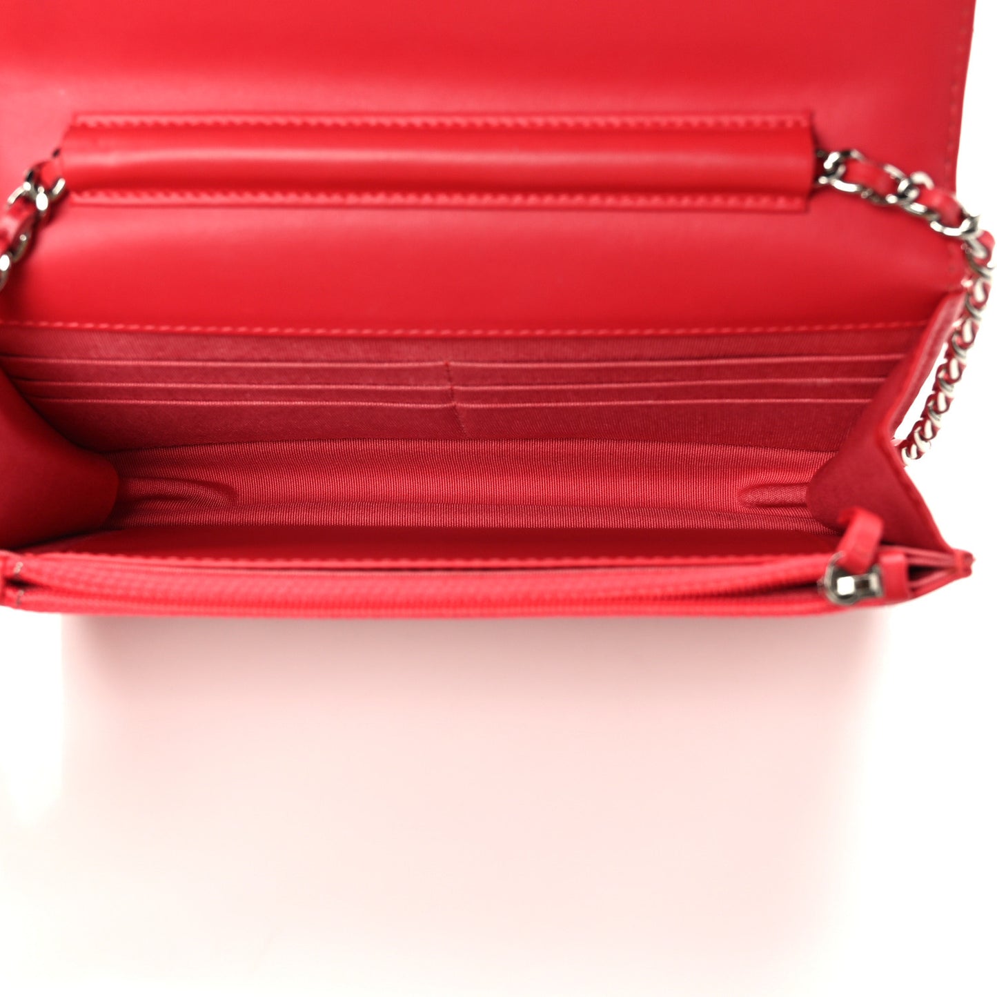 Patent Quilted Wallet On Chain WOC Coral