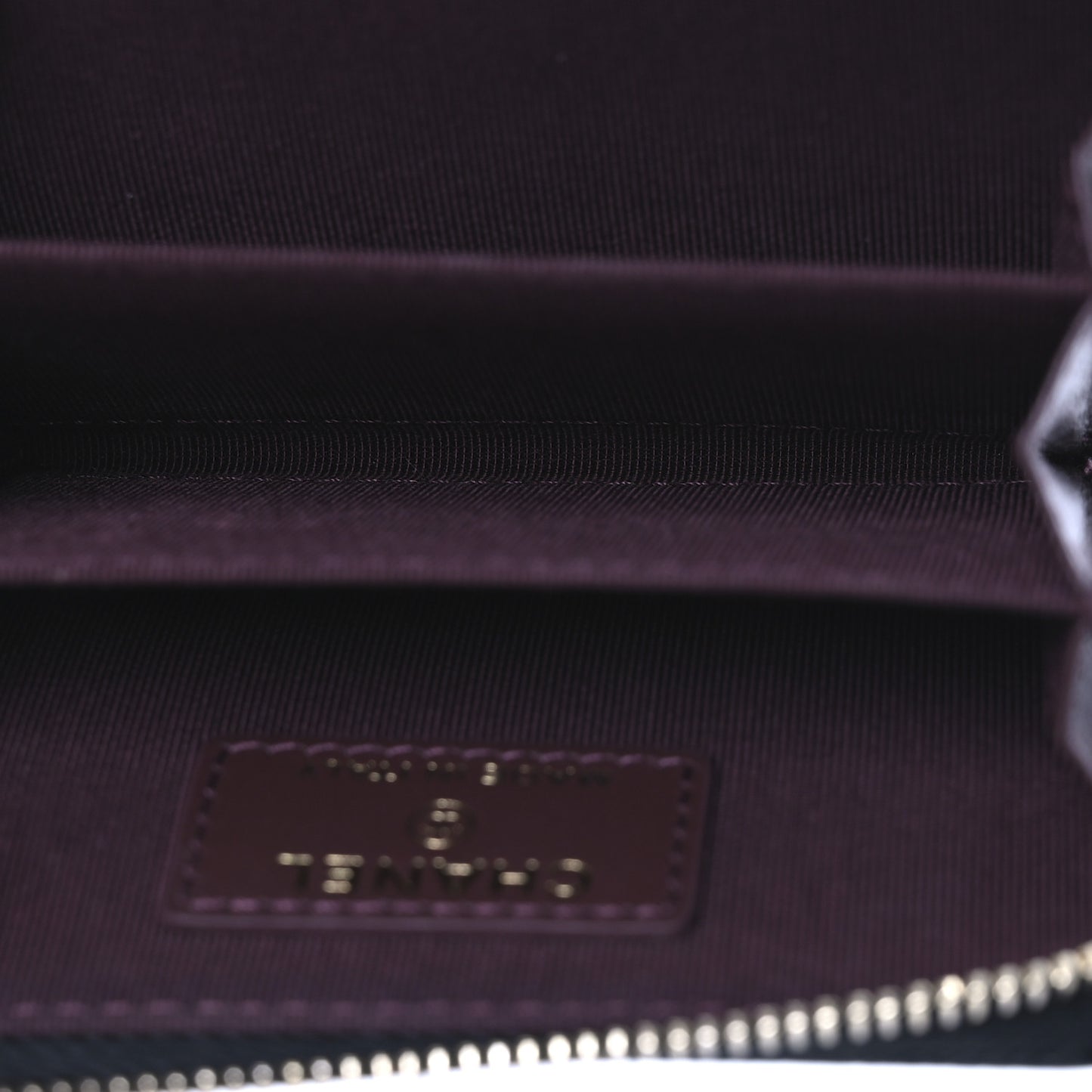 Caviar Quilted Zip Coin Purse Black