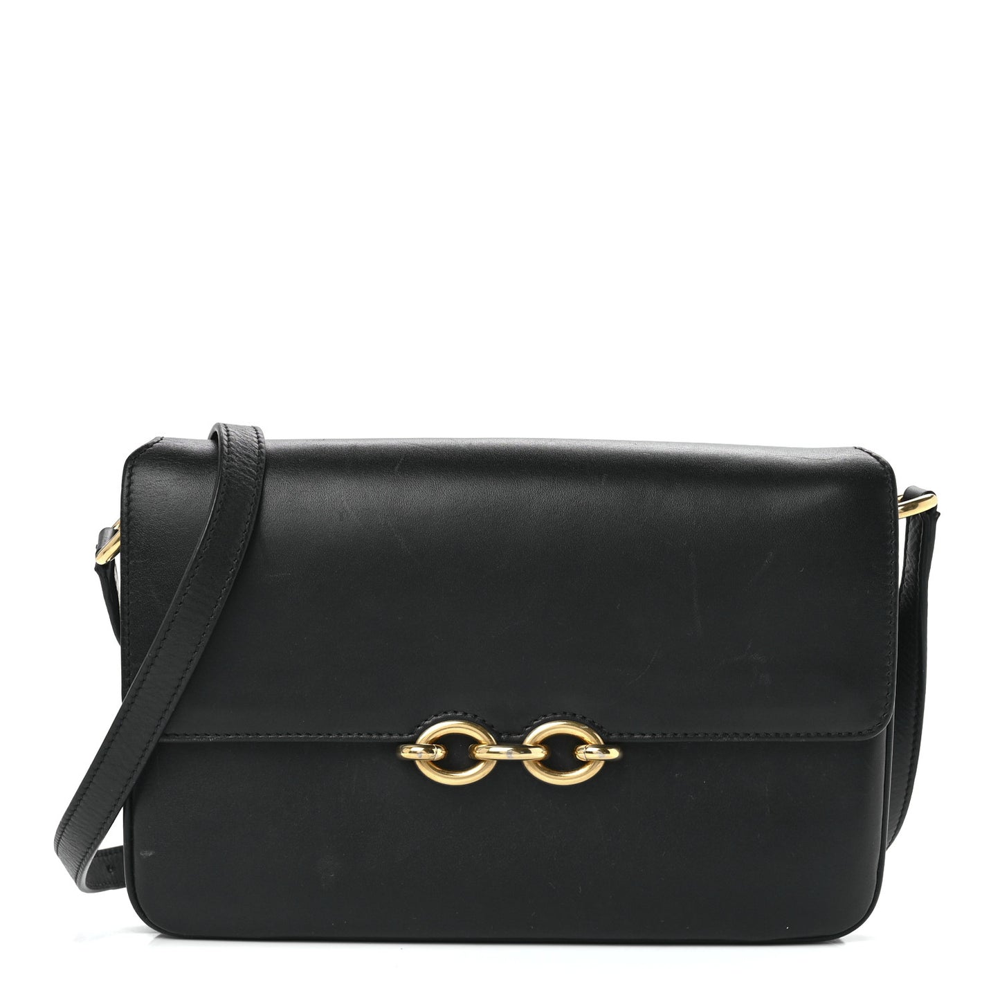 Smooth Calfskin Le Maillon Satchel Black