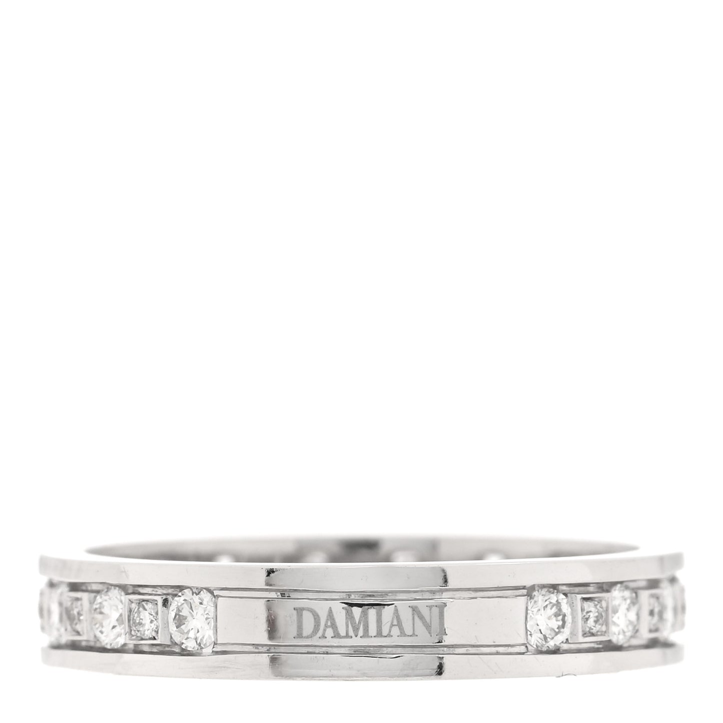 18K White Gold Diamond Belle Epoque Band Ring 53 6.25