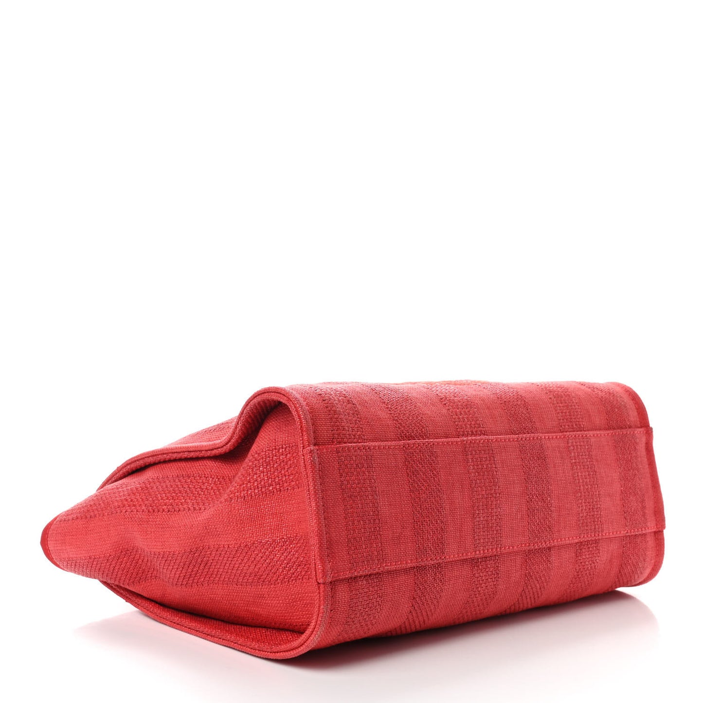 Mixed Fibers Striped Small Deauville Tote Red
