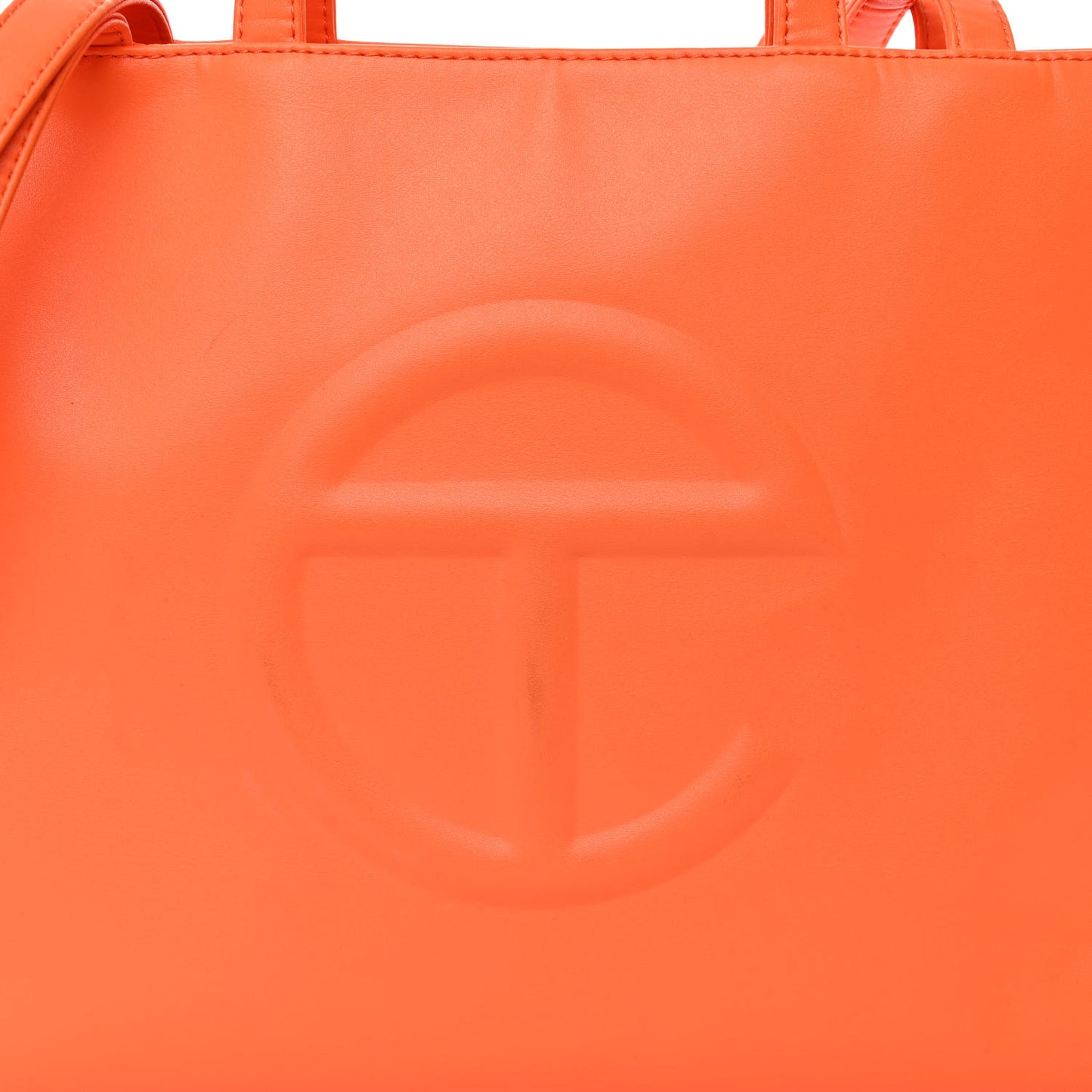 Vegan Leather Medium Shopping Bag Orange