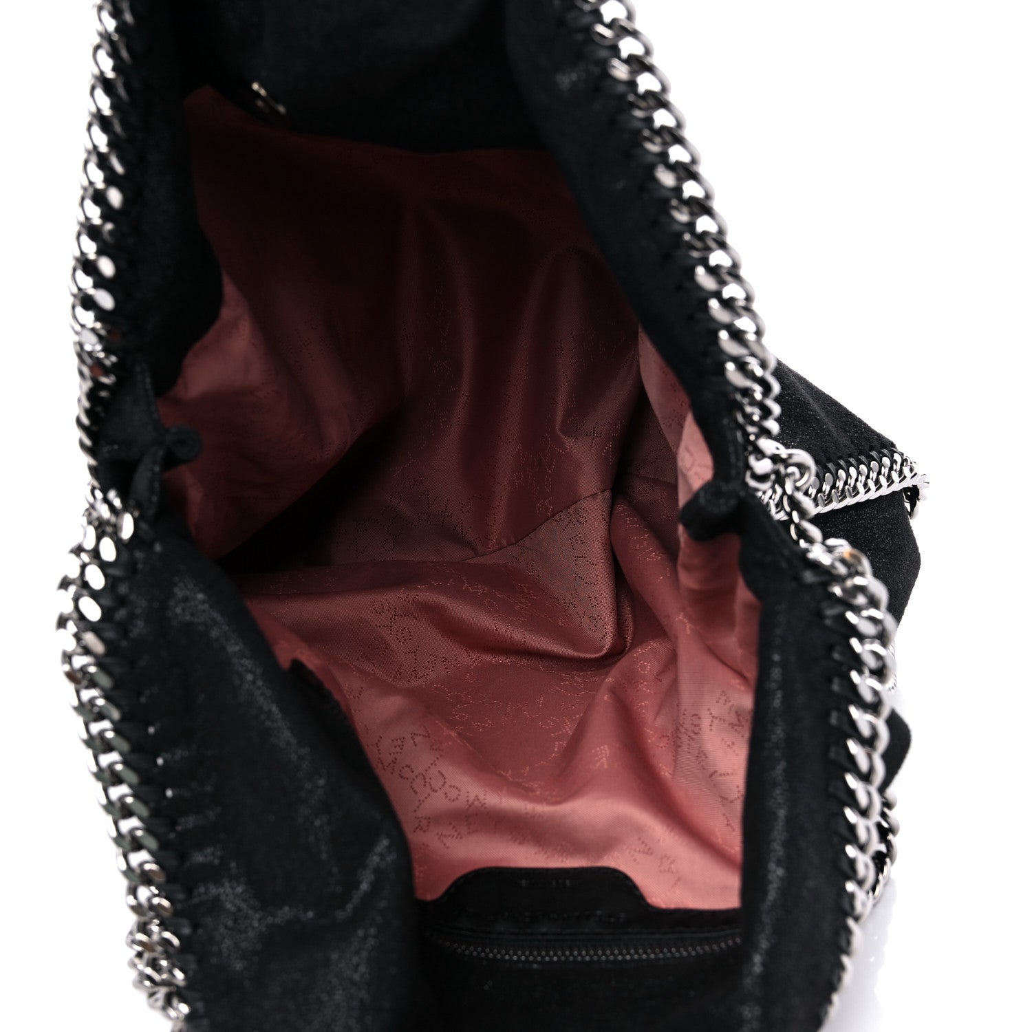 Stella McCartney Shaggy Deer Small Falabella Fold Over Tote Black 5 of 9