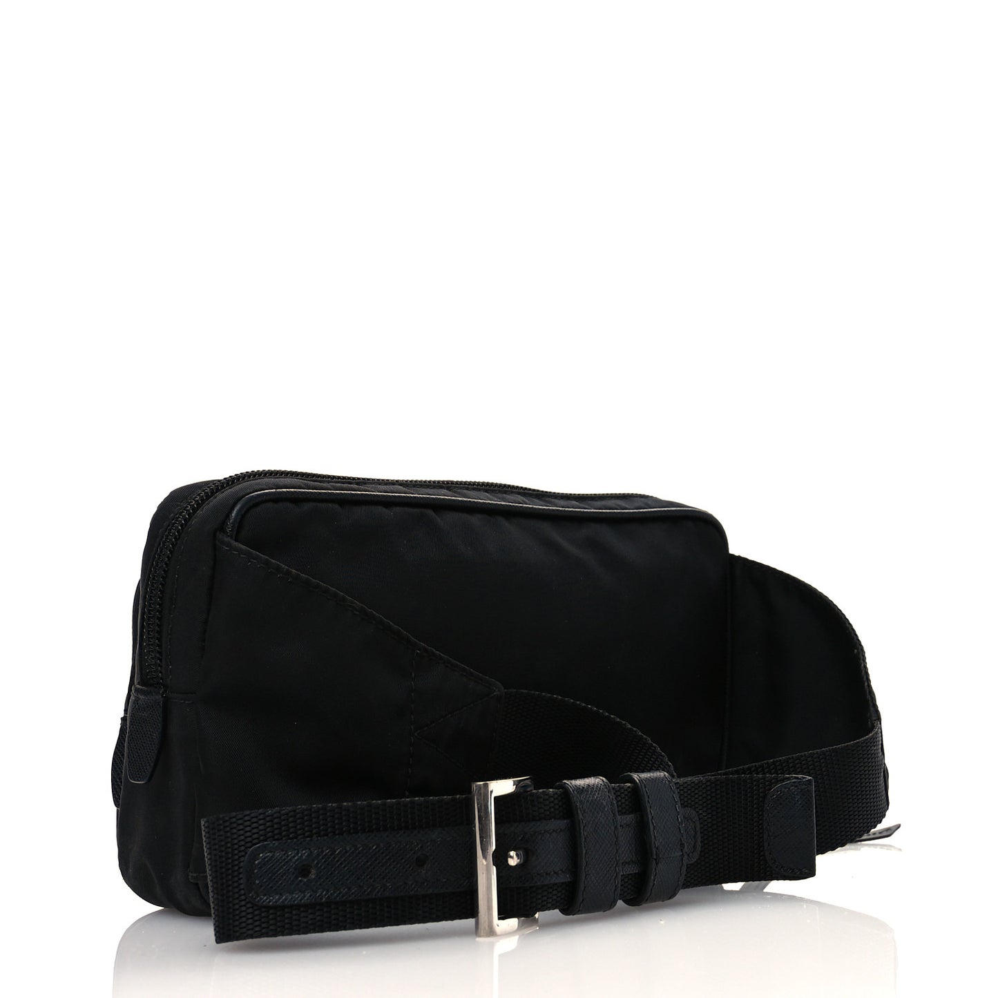 Tessuto Nylon Saffiano Belt Bag Black