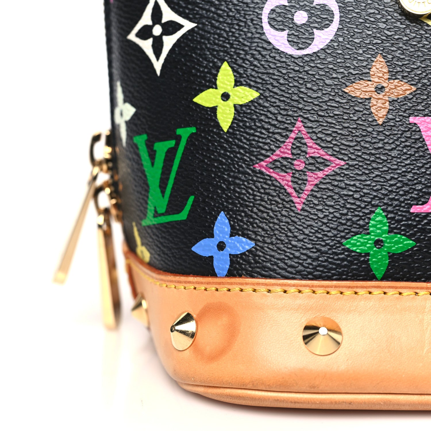 Louis Vuitton Monogram Multicolor Alma PM Black 9 of 11